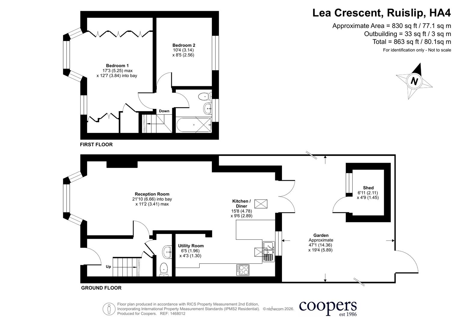 11, Lea Crescent, Ruislip floorplan