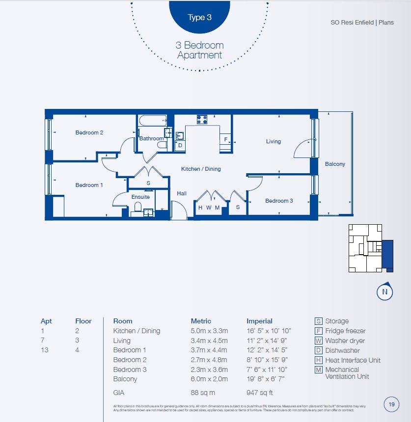 Enfield, Enfield floorplan