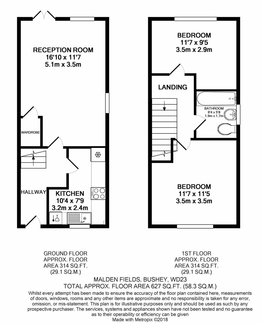 2 Bedrooms Semi-detached house to rent in Malden Fields, Bushey WD23