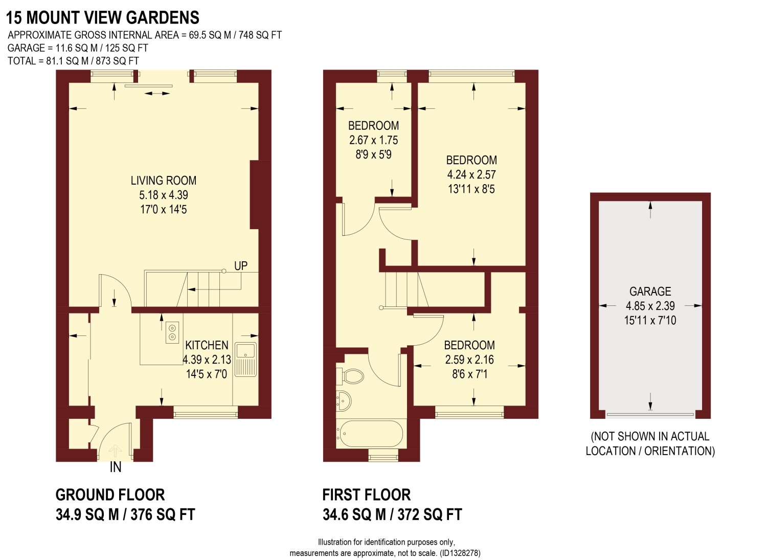 15, Mount View Gardens, Sheffield floorplan