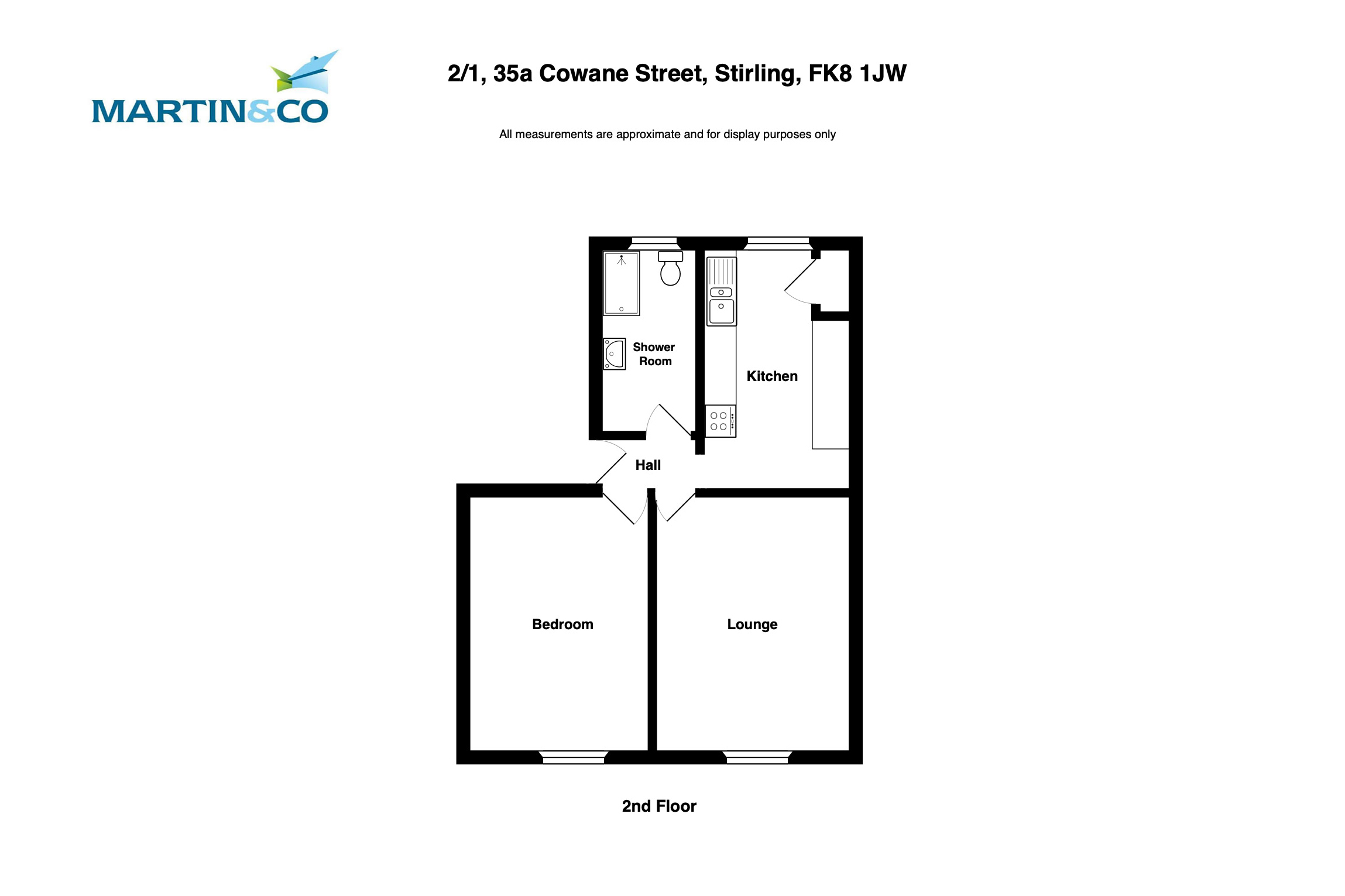 2/1, TOP LEFT FLAT, 35A, Cowane Street, Stirling floorplan