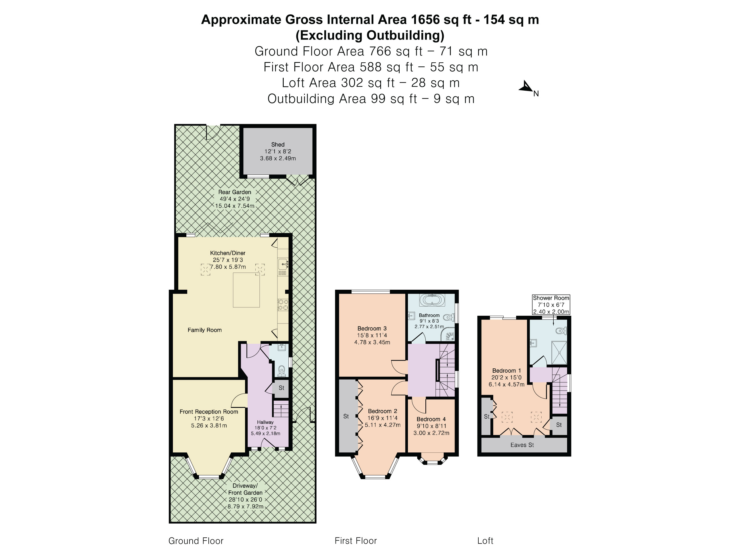 34, Gloucester Gardens, Barnet floorplan