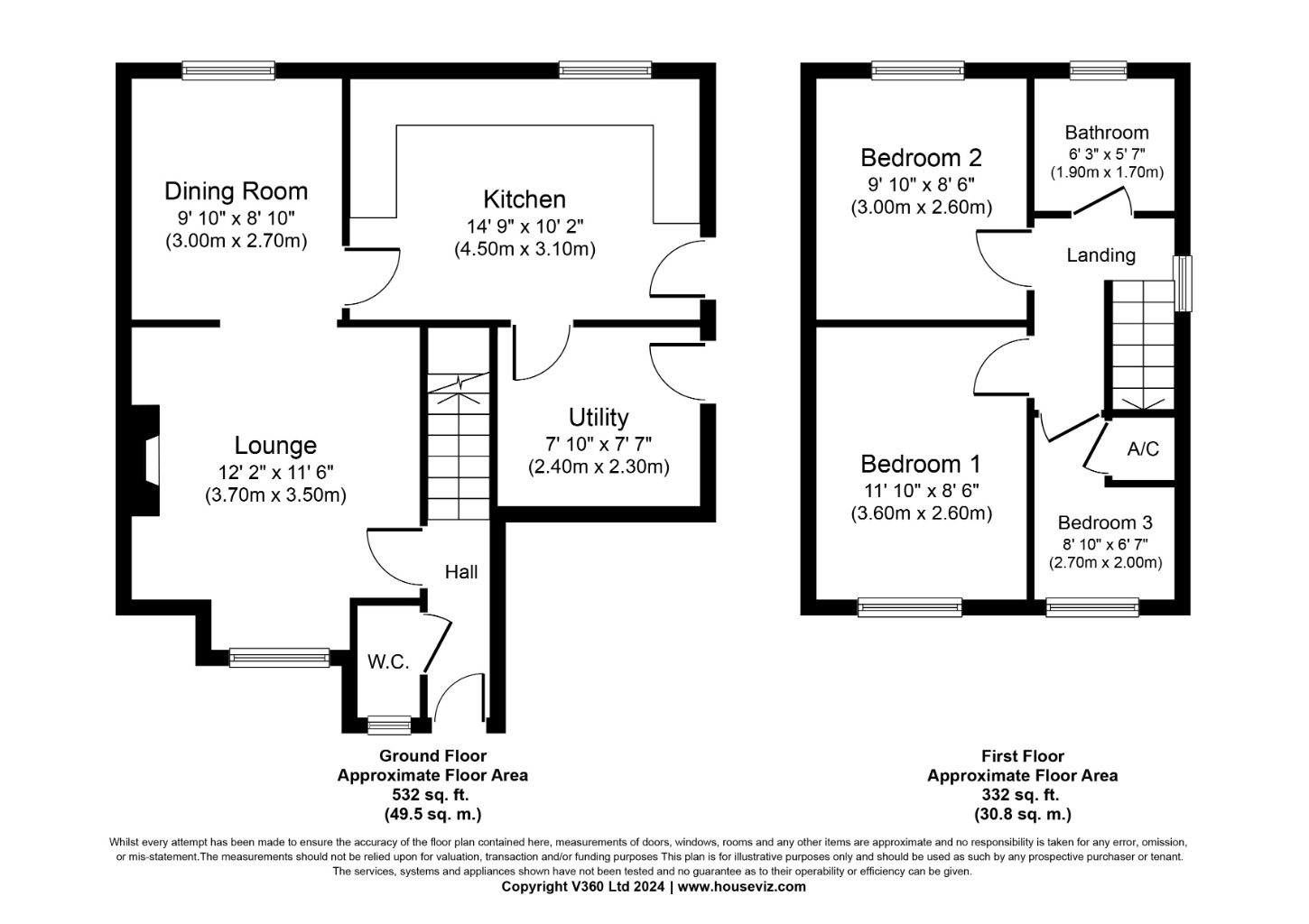 8, Beacon Close, Huntingdon floorplan