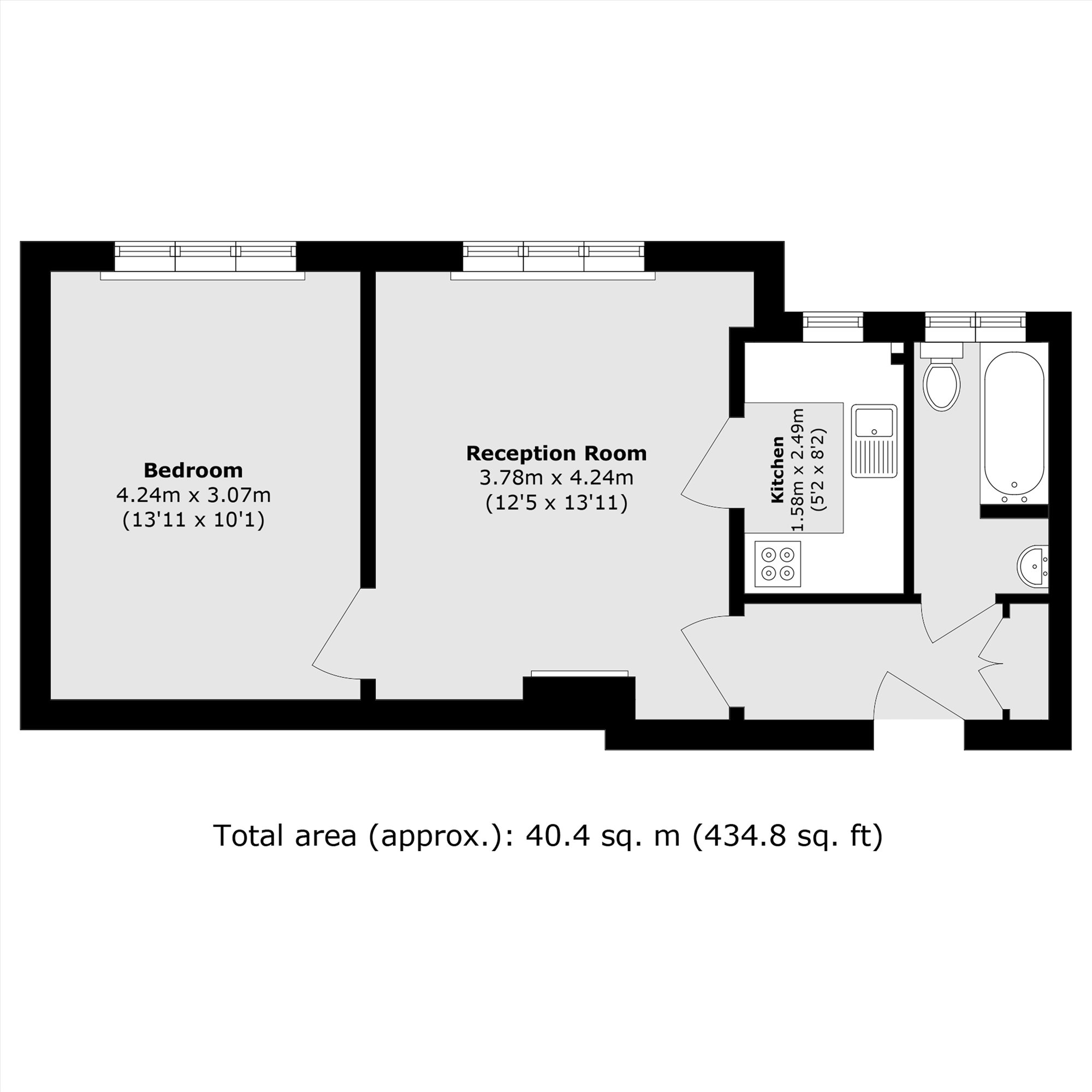 Flat 82, Gilling Court, Belsize Grove, London floorplan