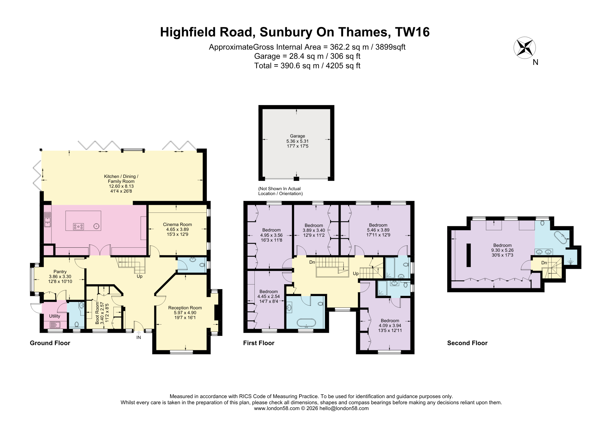 2, Highfield Road, Sunbury-on-Thames floorplan