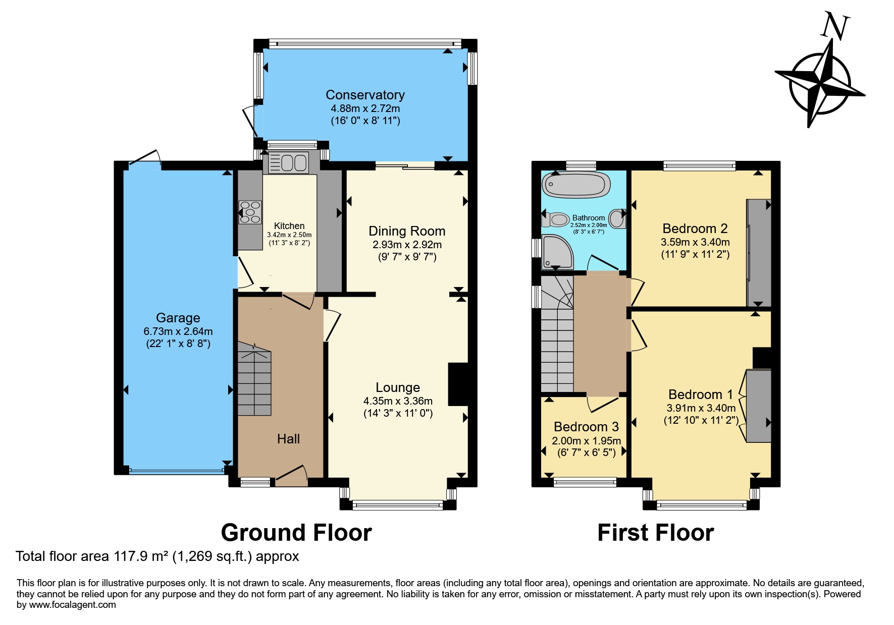 272, Wood Lane, Sheffield floorplan