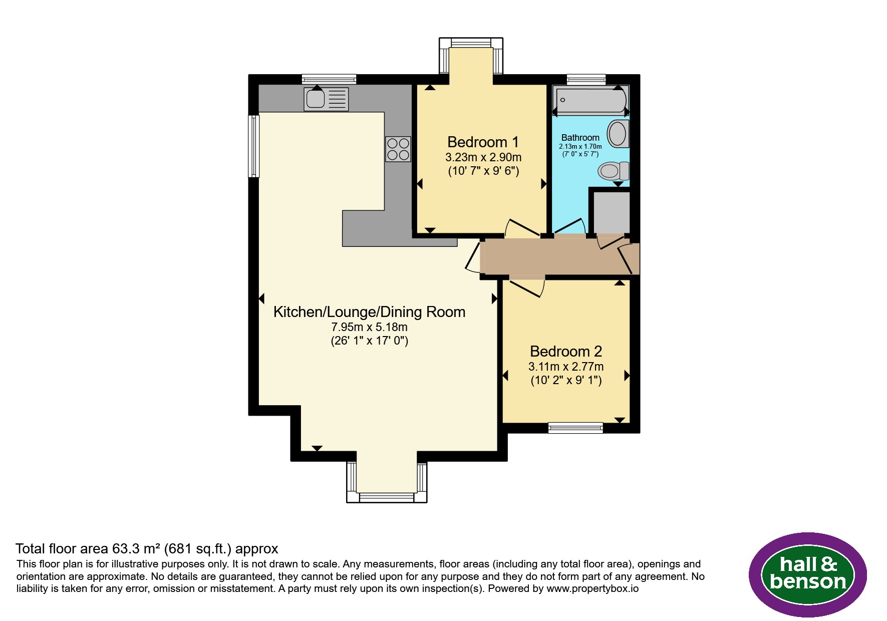 Apartment 6, The Tudors, Downing Street, Alfreton floorplan