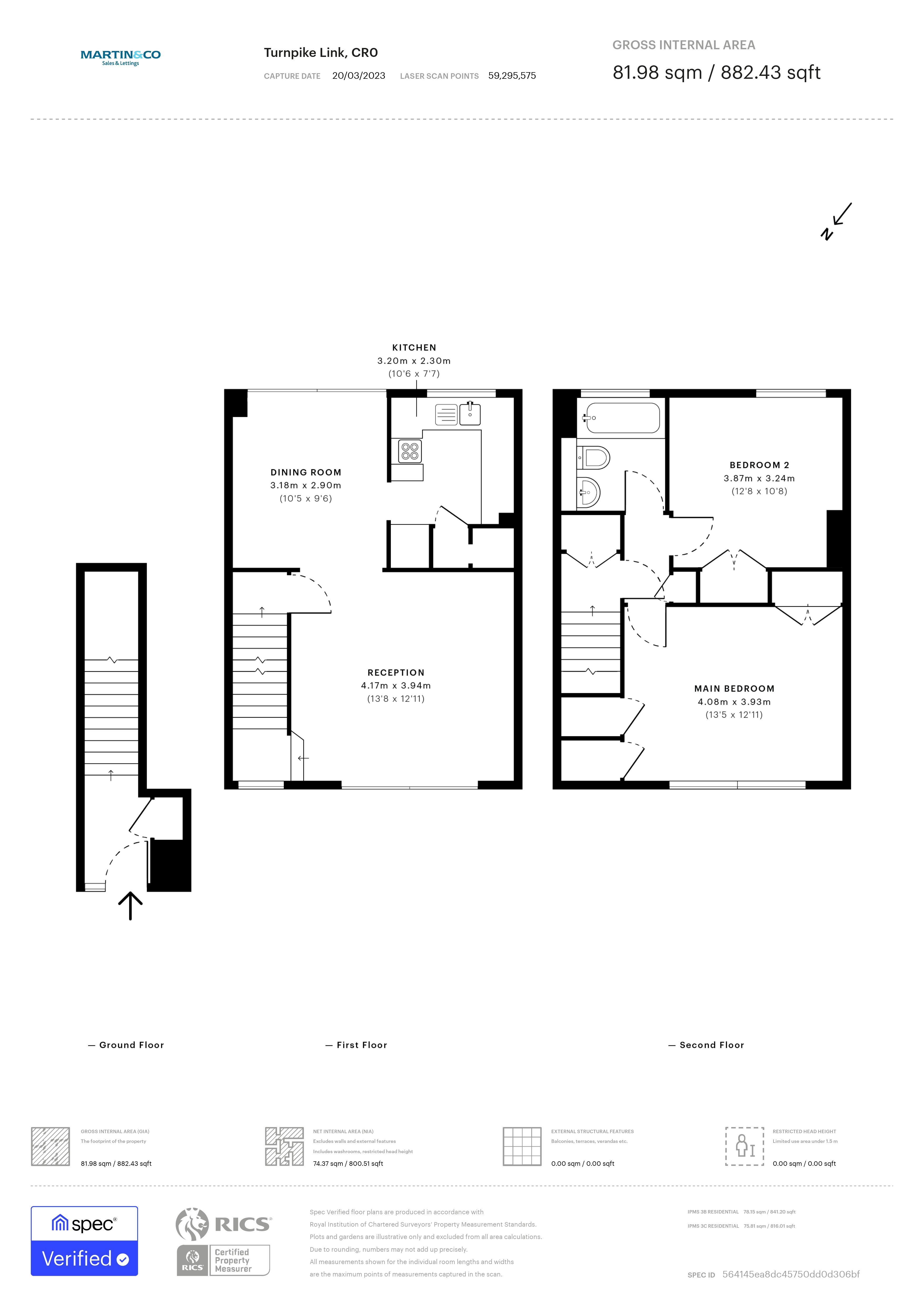 Turnpike Link, Park Hill, East Croydon CR0, 2 bedroom flat for sale
