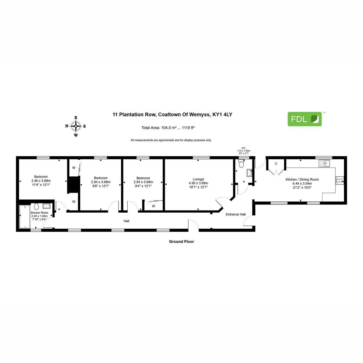 11, Plantation Row, Coaltown of Wemyss floorplan