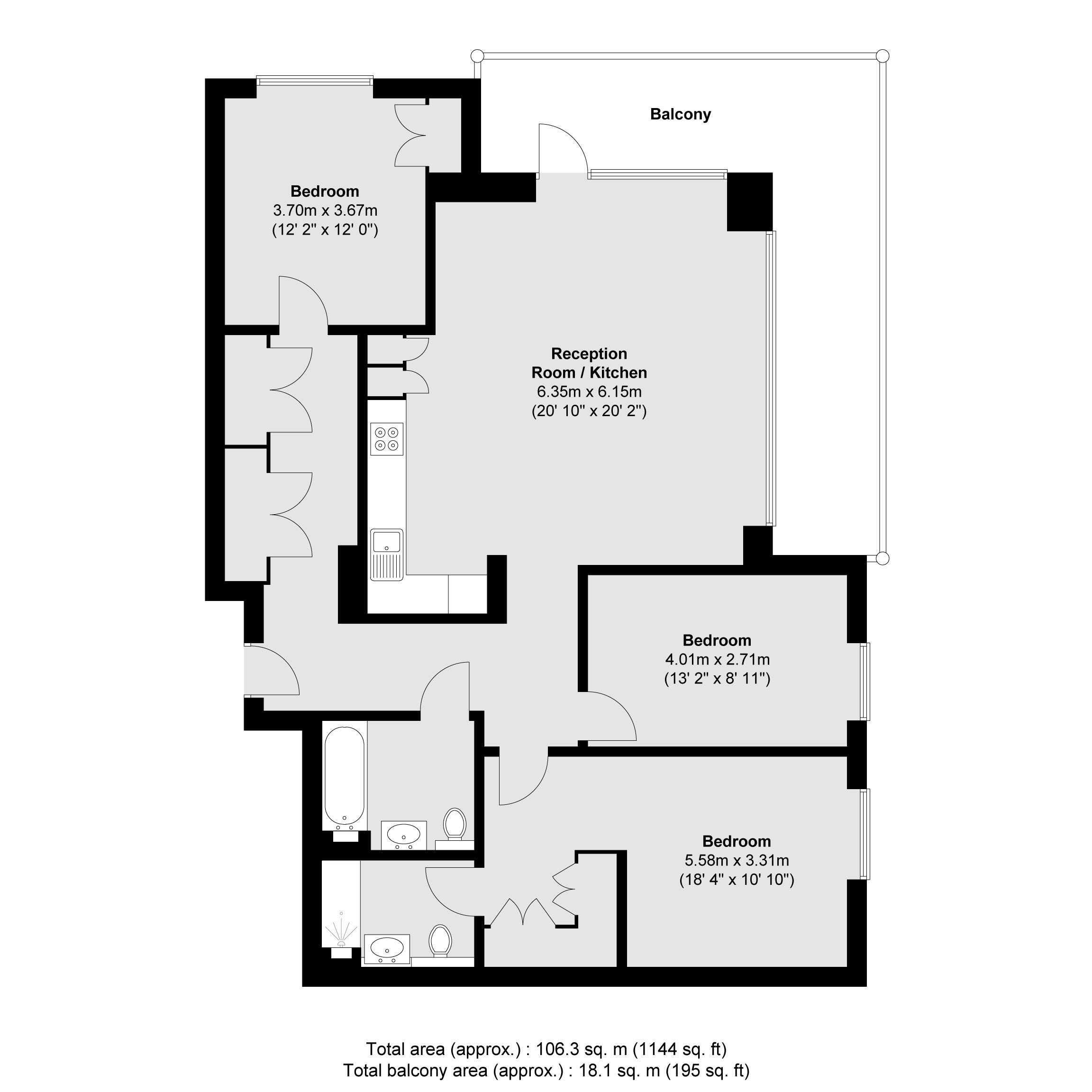 Affinity House, Grand Union floorplan