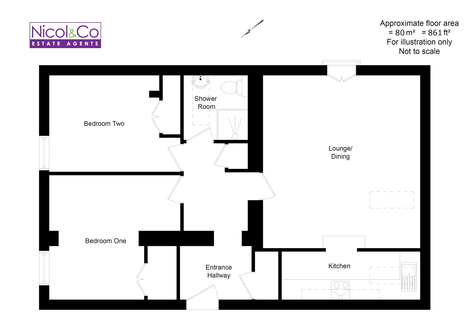 2 Bedrooms Flat for sale in Evelench Court, Evelench Lane, Tibberton, Droitwich WR9