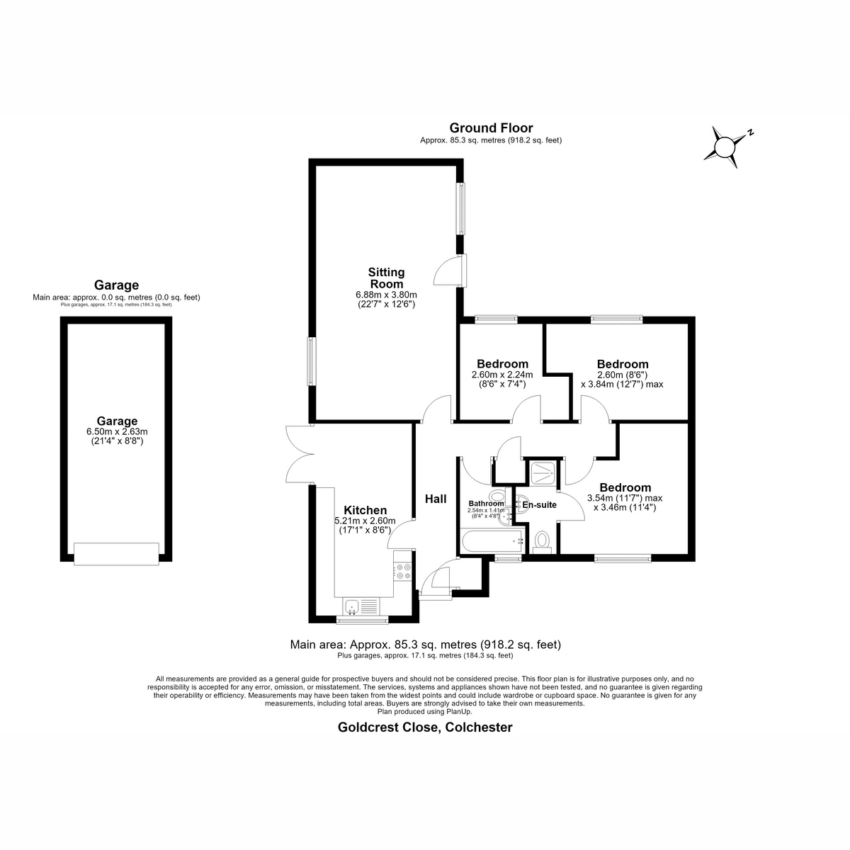 20, Goldcrest Close, Colchester floorplan
