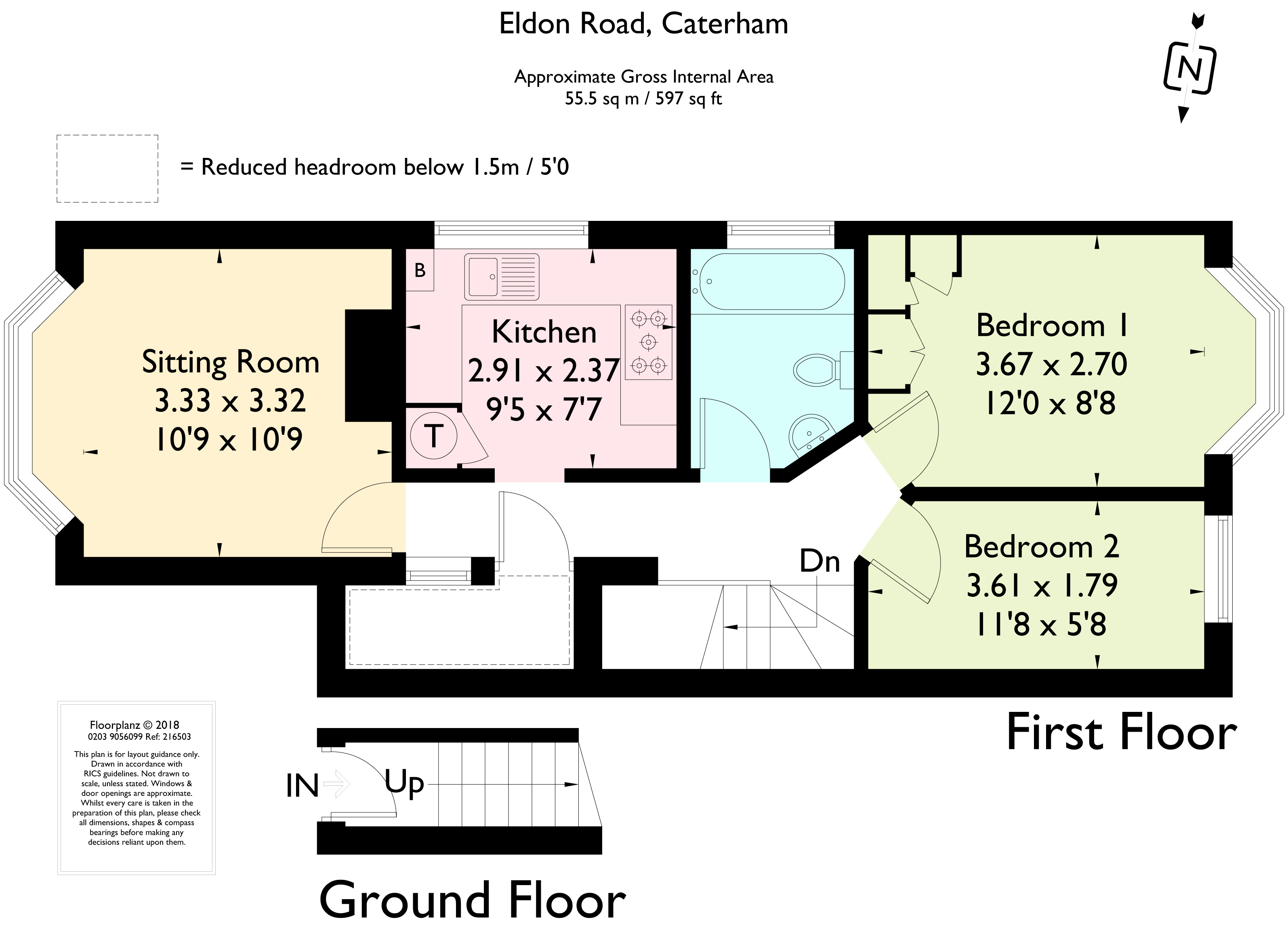 2 Bedrooms Flat to rent in Eldon Road, Caterham CR3