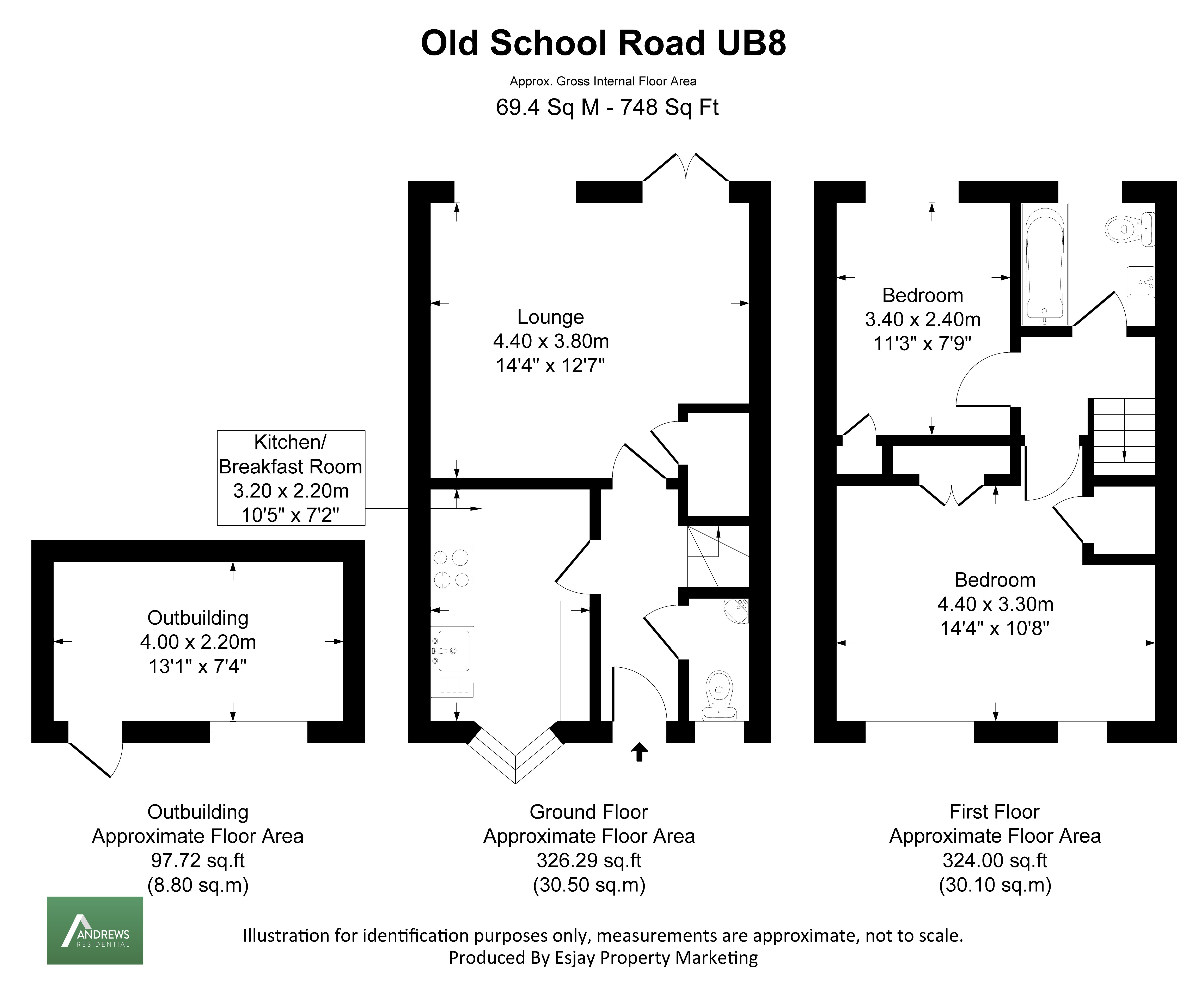 13, Old School Road, Uxbridge floorplan