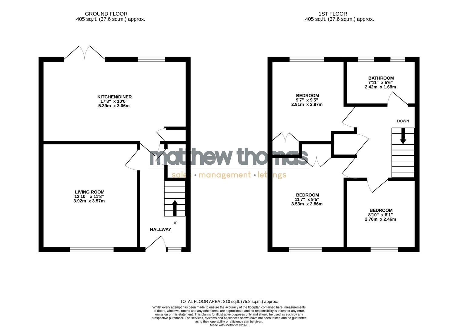 14, The Walk, Belper floorplan