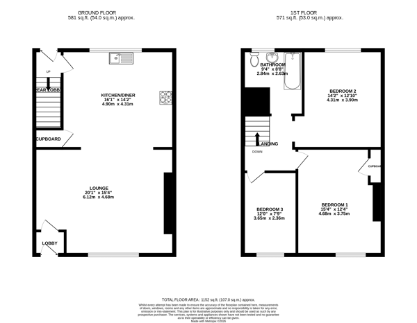 12, Pioneer Terrace, Bedlington floorplan
