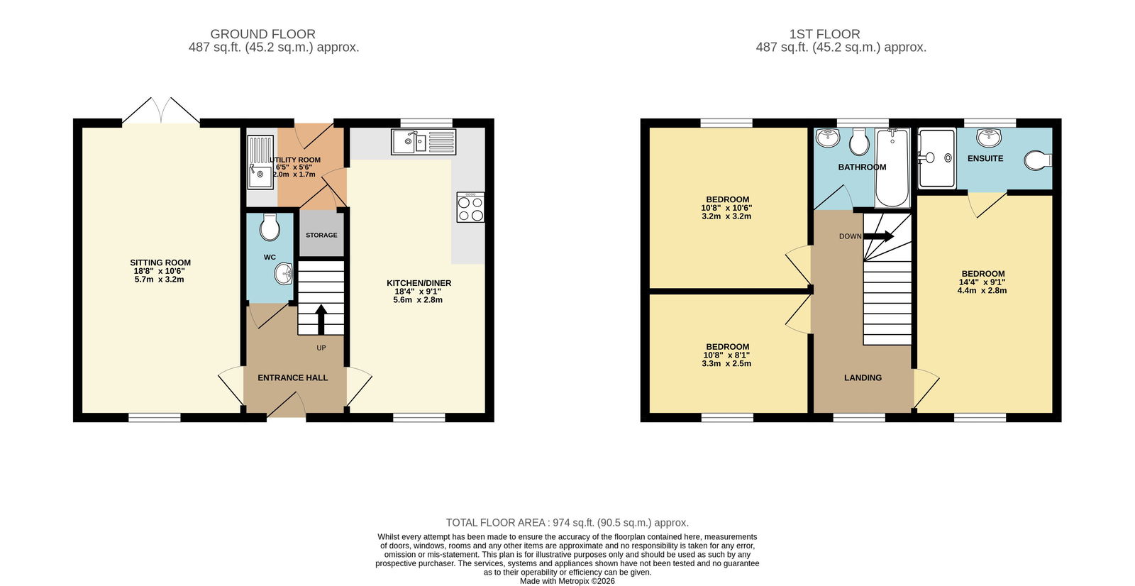 10, Wessex Grove, Worcester floorplan