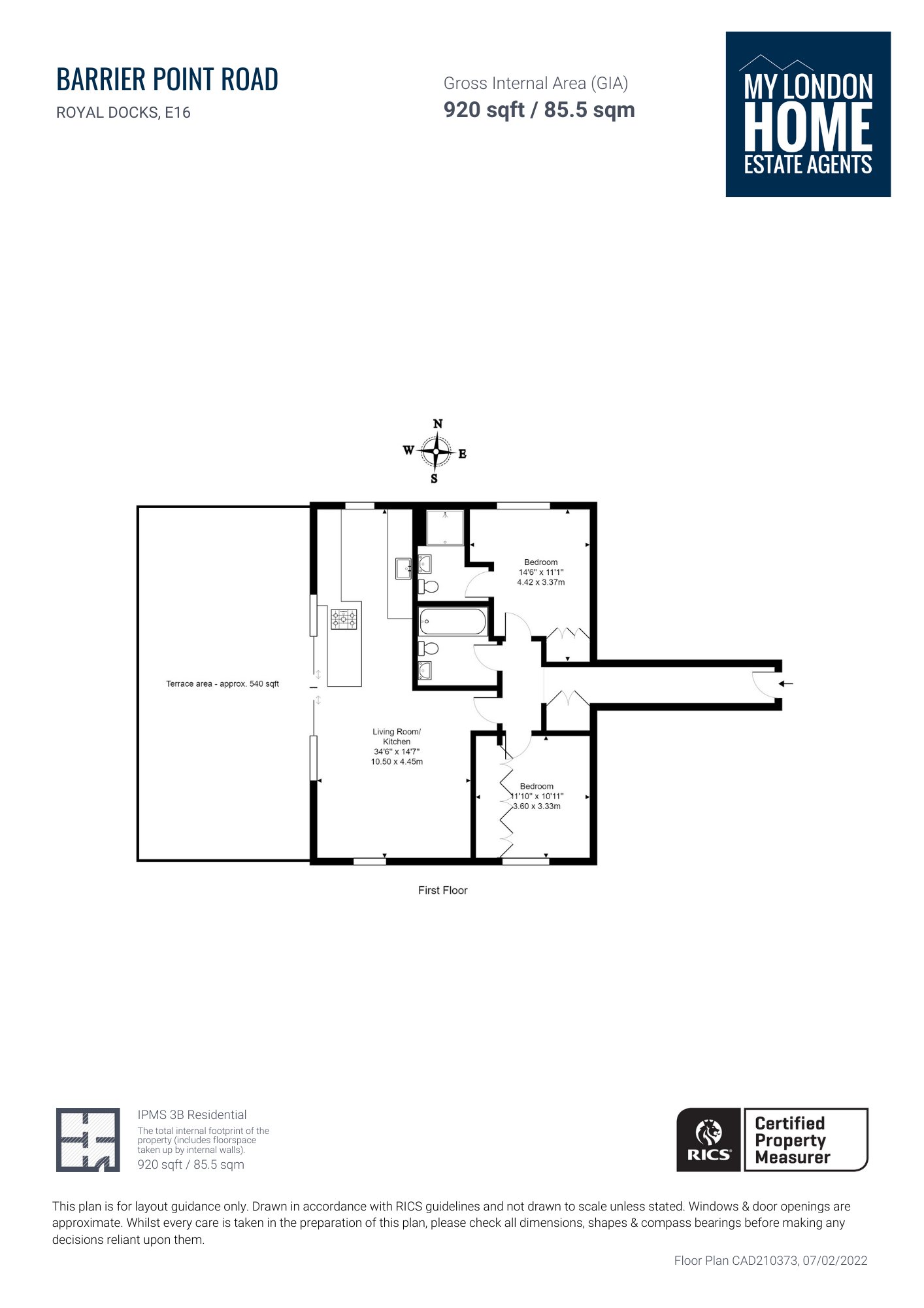 42, Barrier Point, Royal Docks floorplan