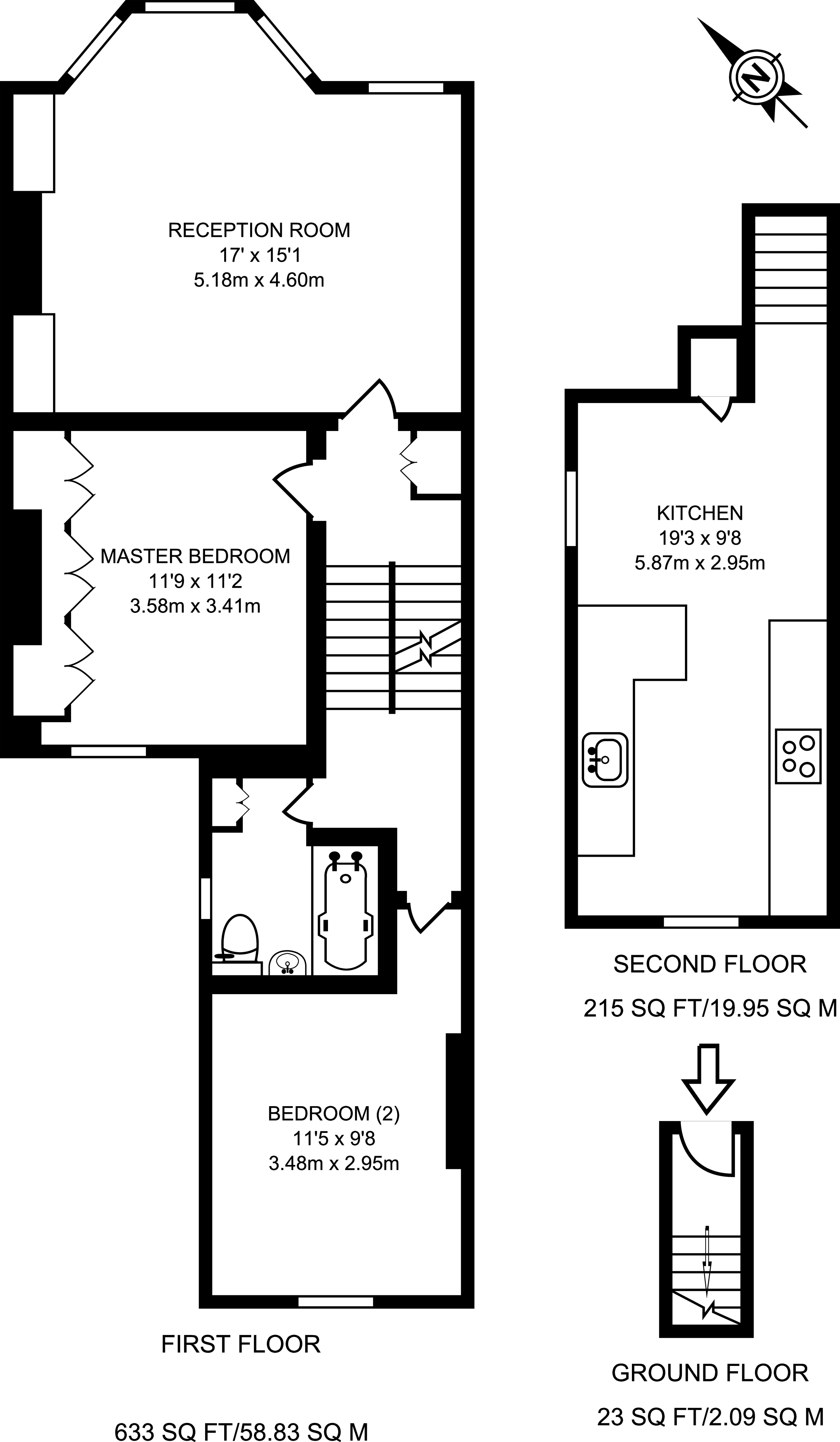 2 Bedrooms Flat to rent in Galveston Road, East Putney, London SW15