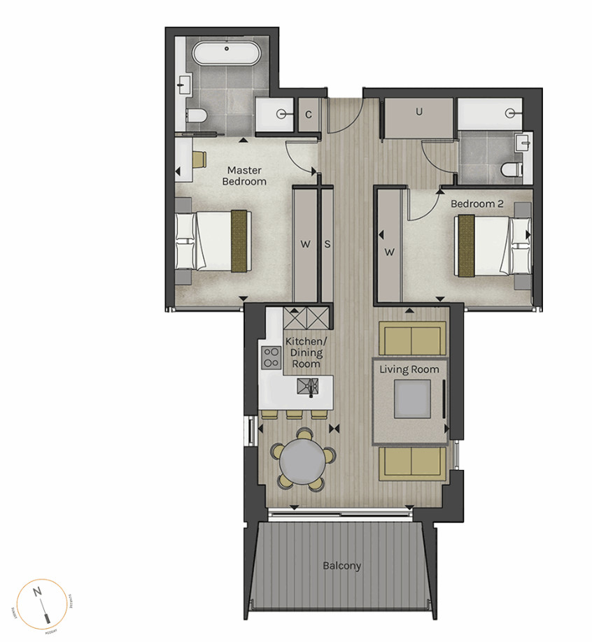 10, Aurora Apartments, London floorplan