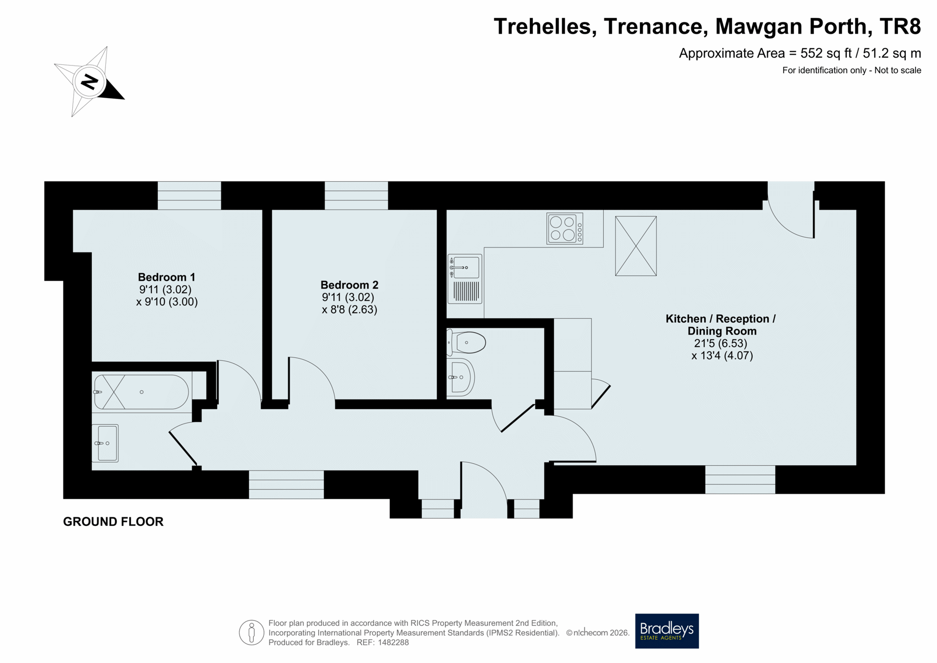 7 Trehelles, Trenance Mawgan Porth Newquay, Newquay floorplan