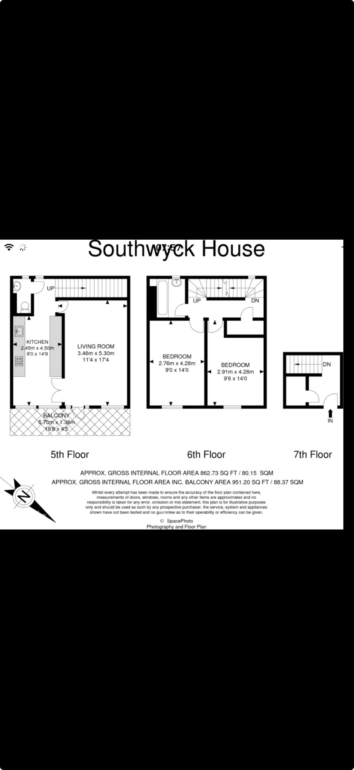 Flat 305 Southwyck House, Clarewood Walk, London floorplan
