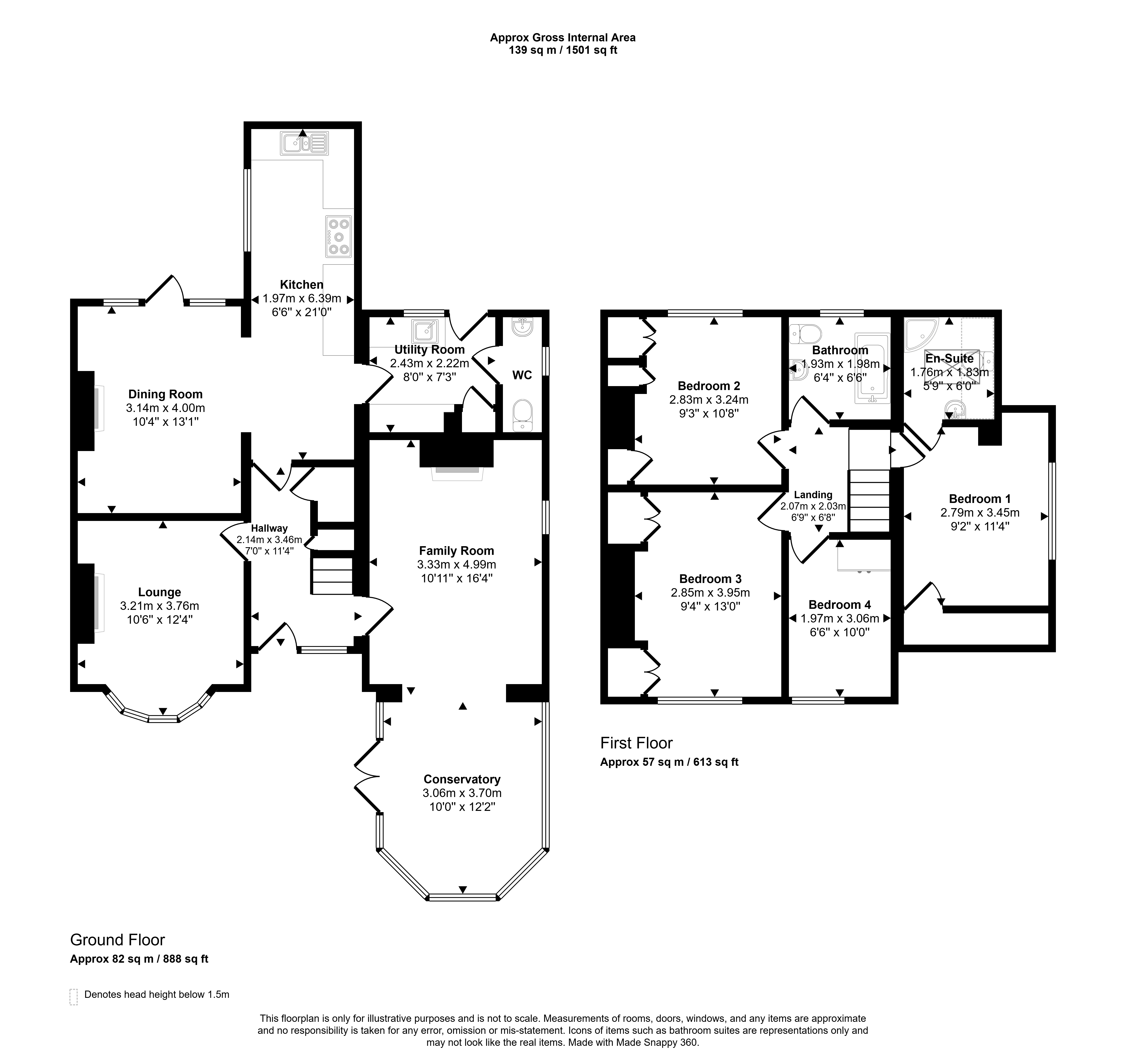 12, Gainford Road, Stockton-on-Tees floorplan