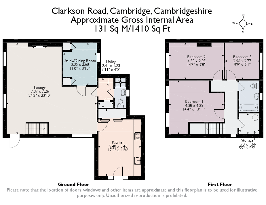 2, Clarkson Road, Cambridgeshire floorplan