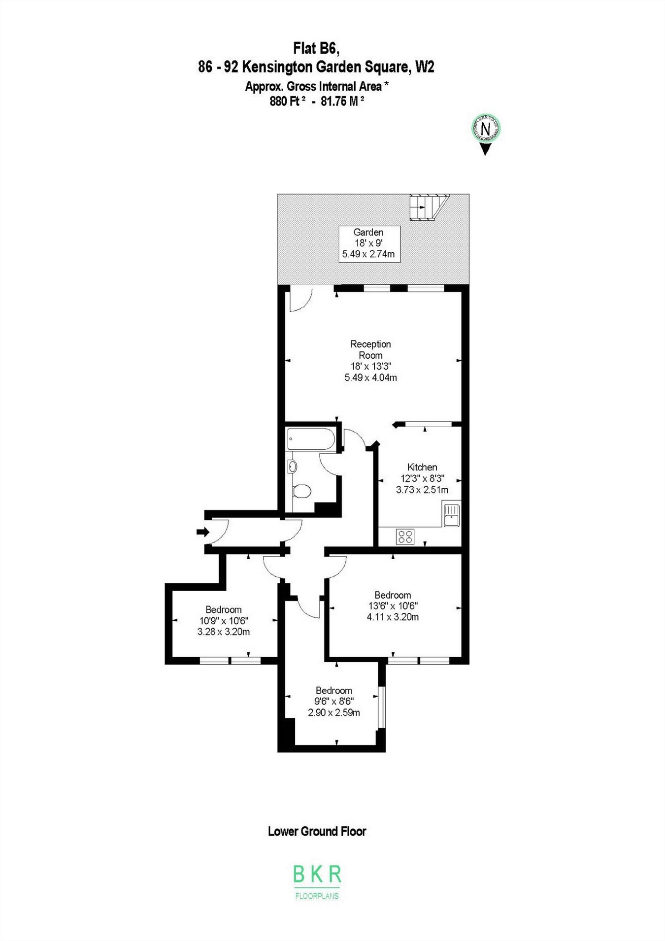 3 Bedrooms Flat to rent in Garden House, 86-92 Kensington Gardens Square, London W2