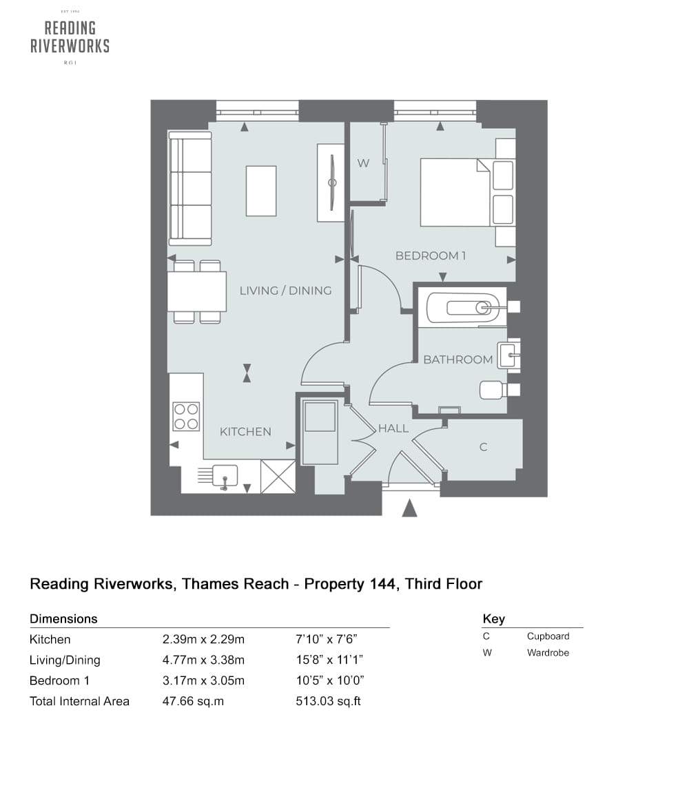 144, Reading, Rg1 8Bu, Reading floorplan