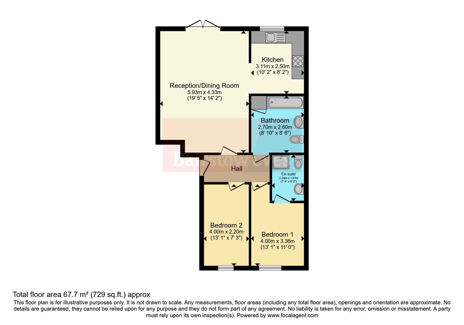 Flat 2 Woodville Court, 19, Stafford Close, London floorplan