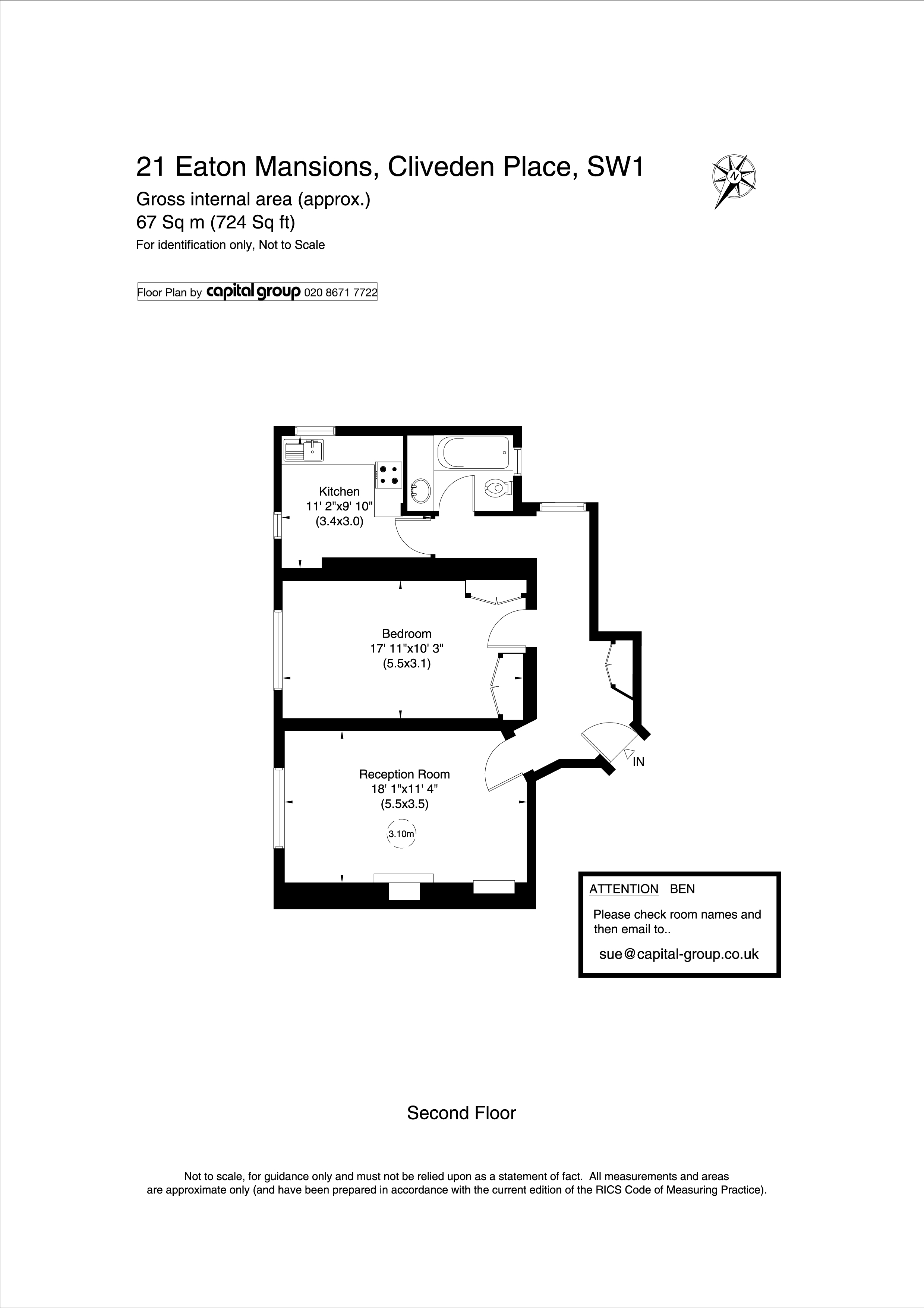 Flat 21, Eaton Mansions, Cliveden Place, London floorplan