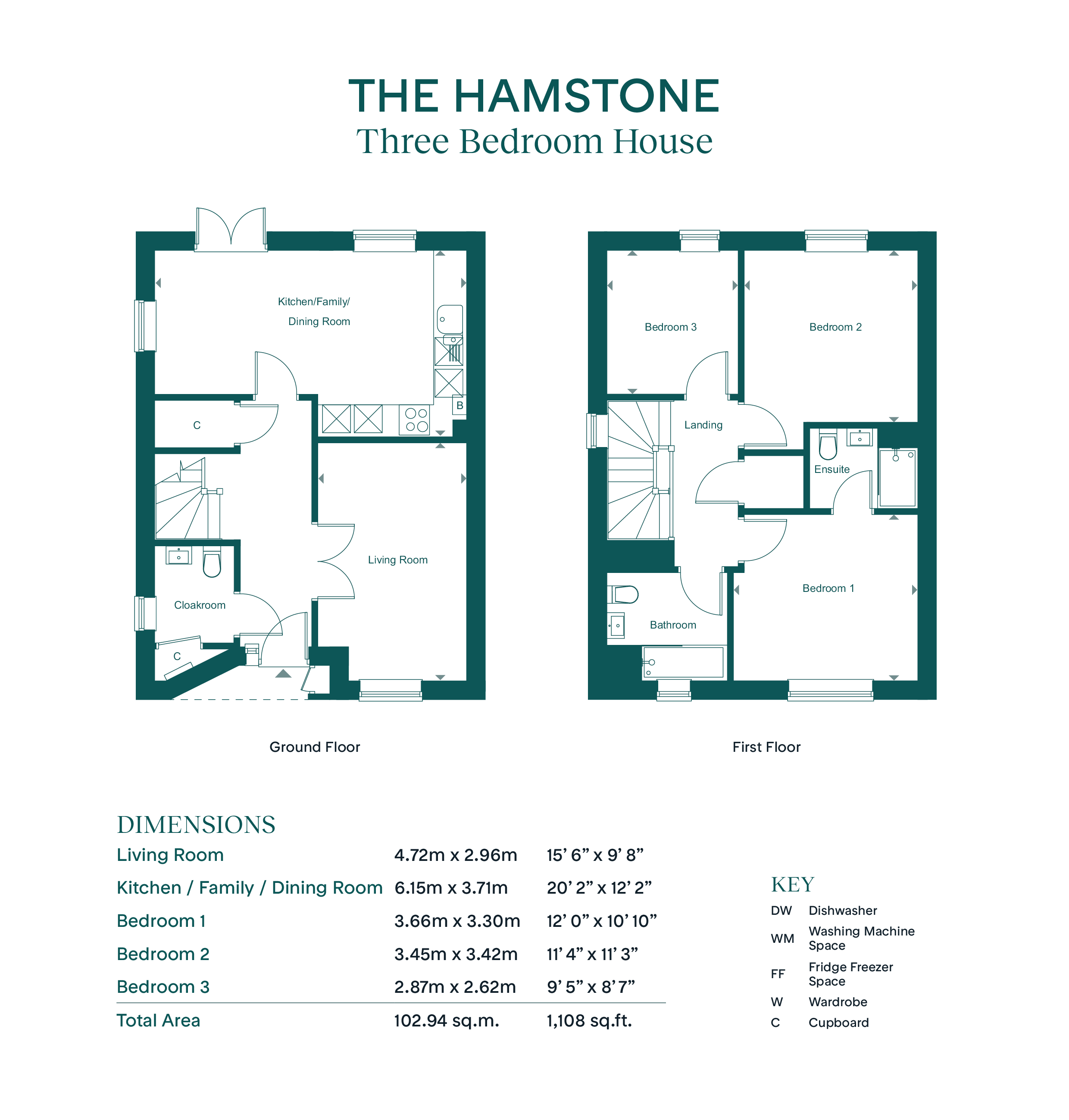 6 dogrose place - Hamstone, Leaf Living at Beckley Place, Oxford, OX3, Oxford floorplan