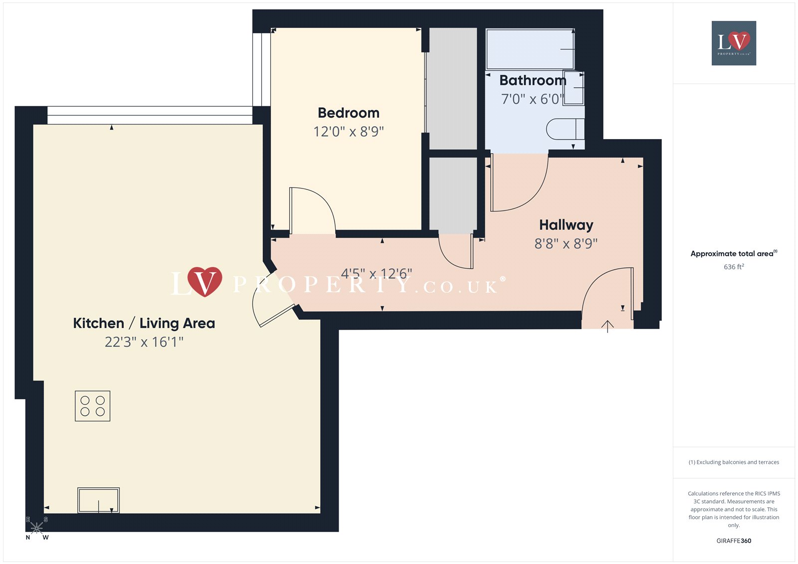 Apartment 791, 30, Ryland Street, West Midlands floorplan