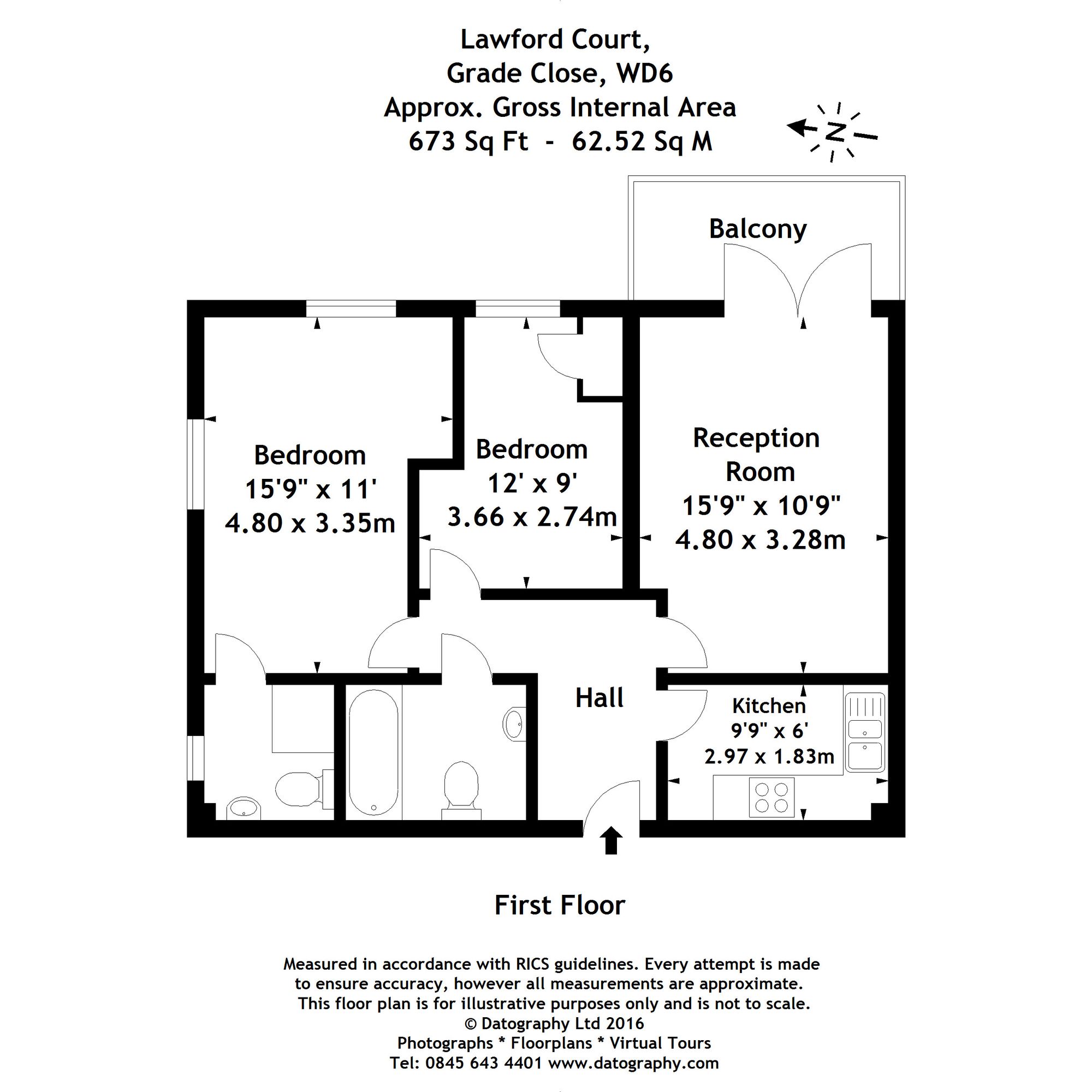 23 Lawford Court, Borehamwood floorplan