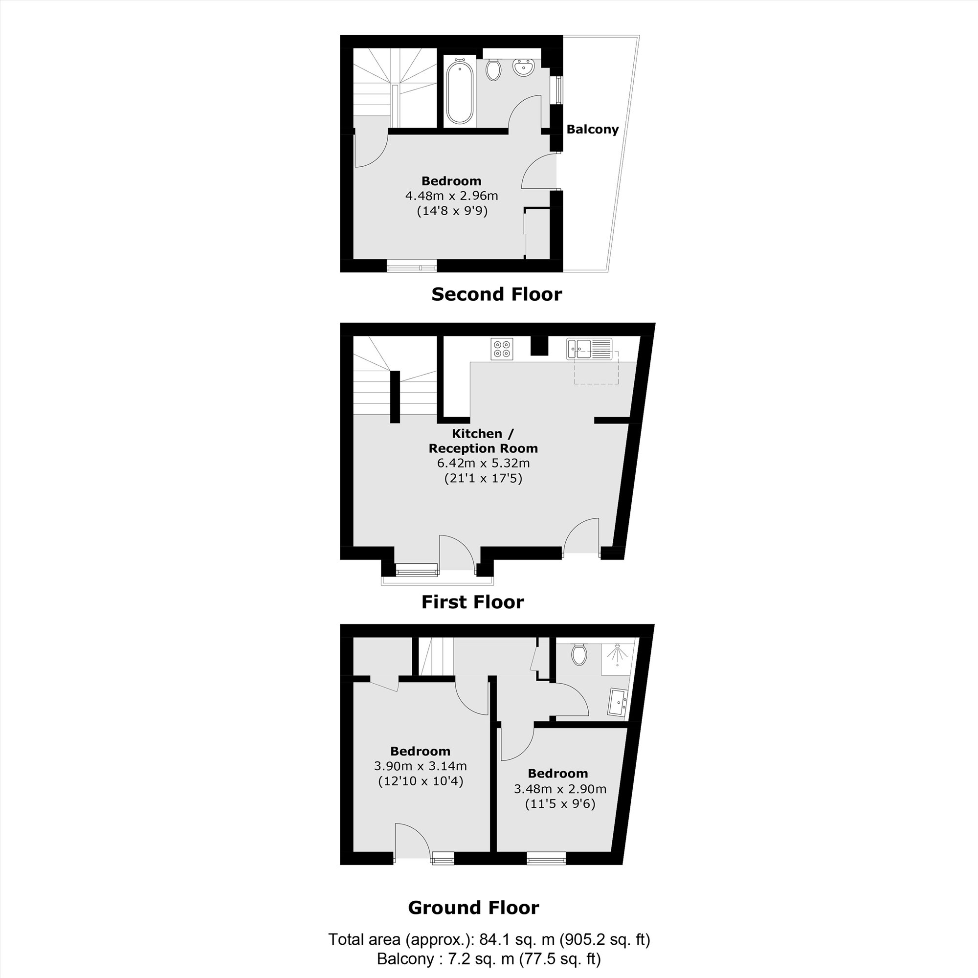 2 Highwood Court, 112A, High Street, London floorplan