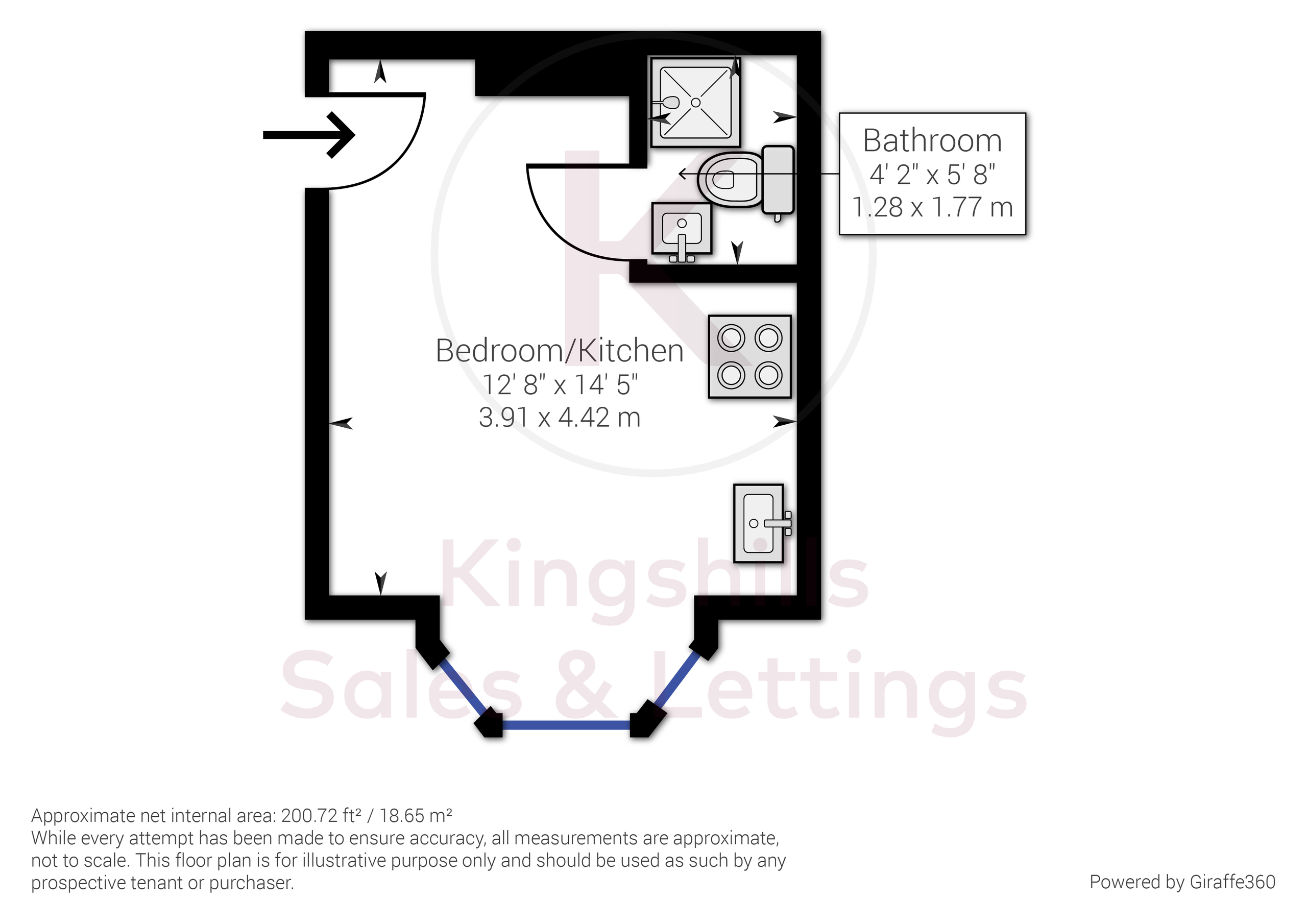 Flat 1 29 Amersham Hill, High Wycombe floorplan