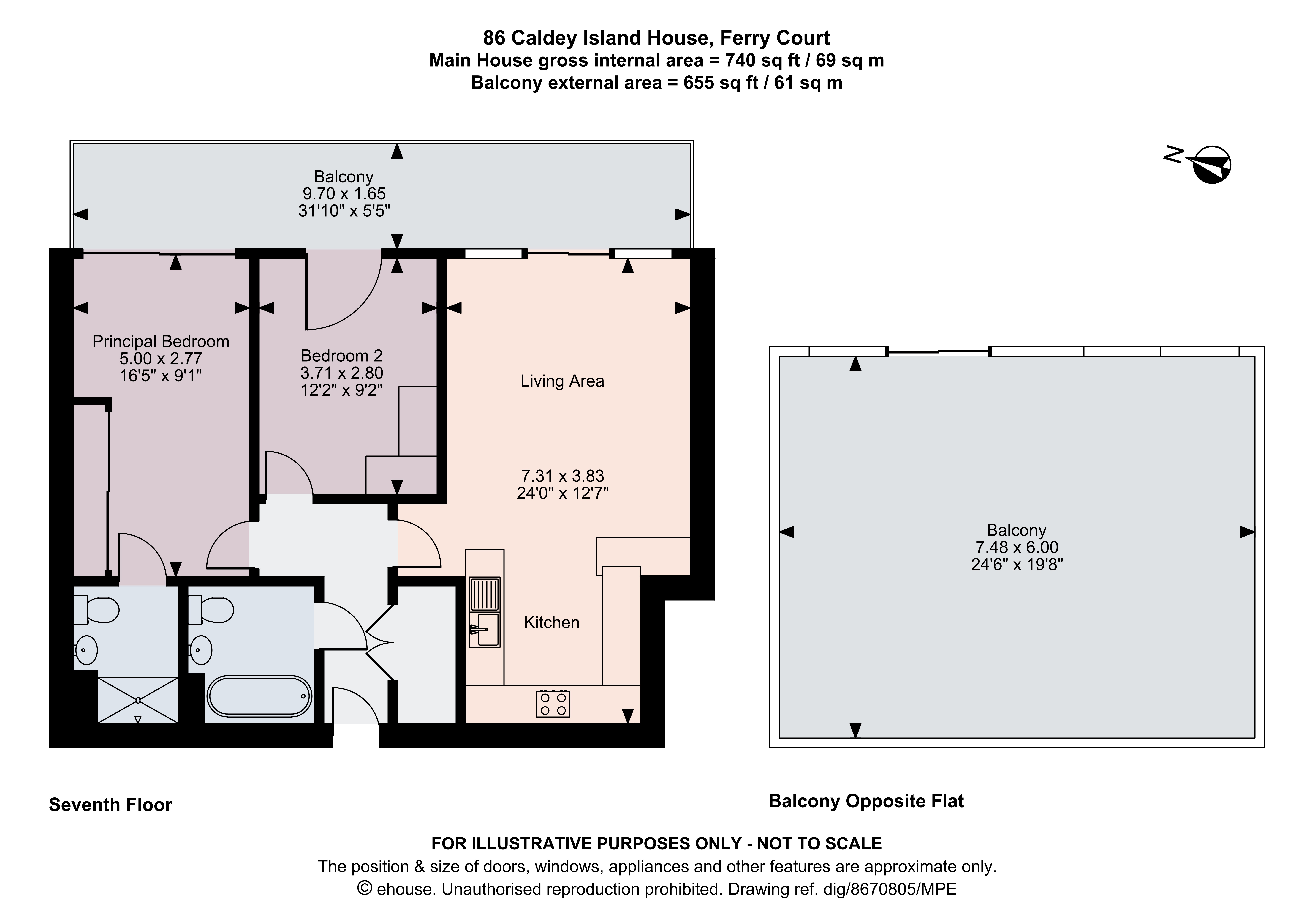 86 Caldey Island House,, Ferry Court, Cardiff floorplan