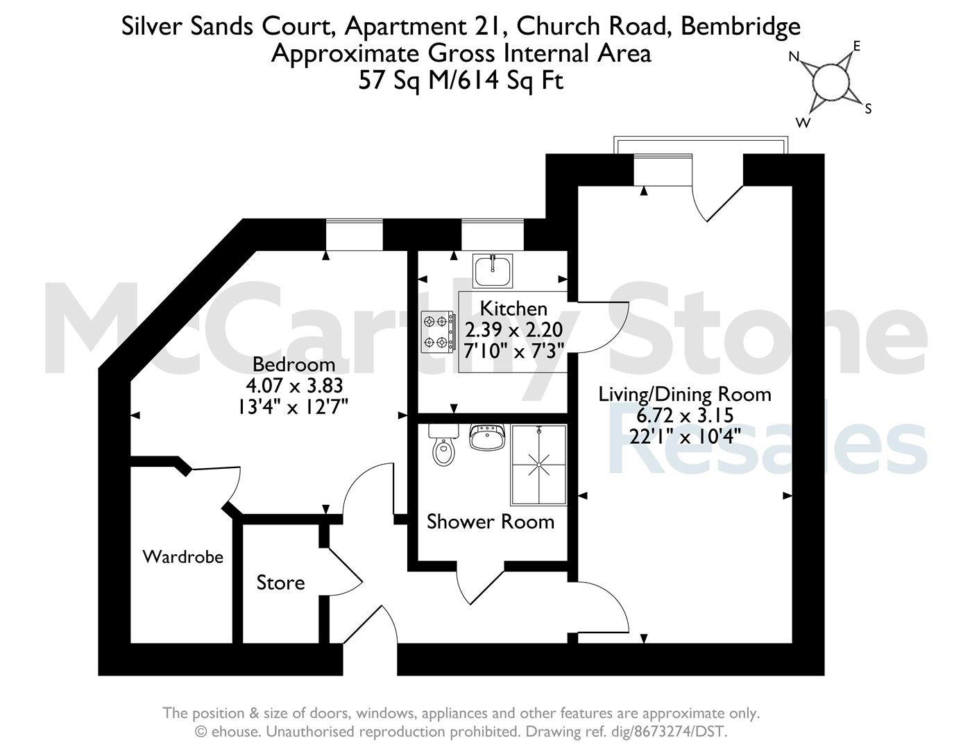 21 Silver Sands Court, Church Road, Bembridge floorplan
