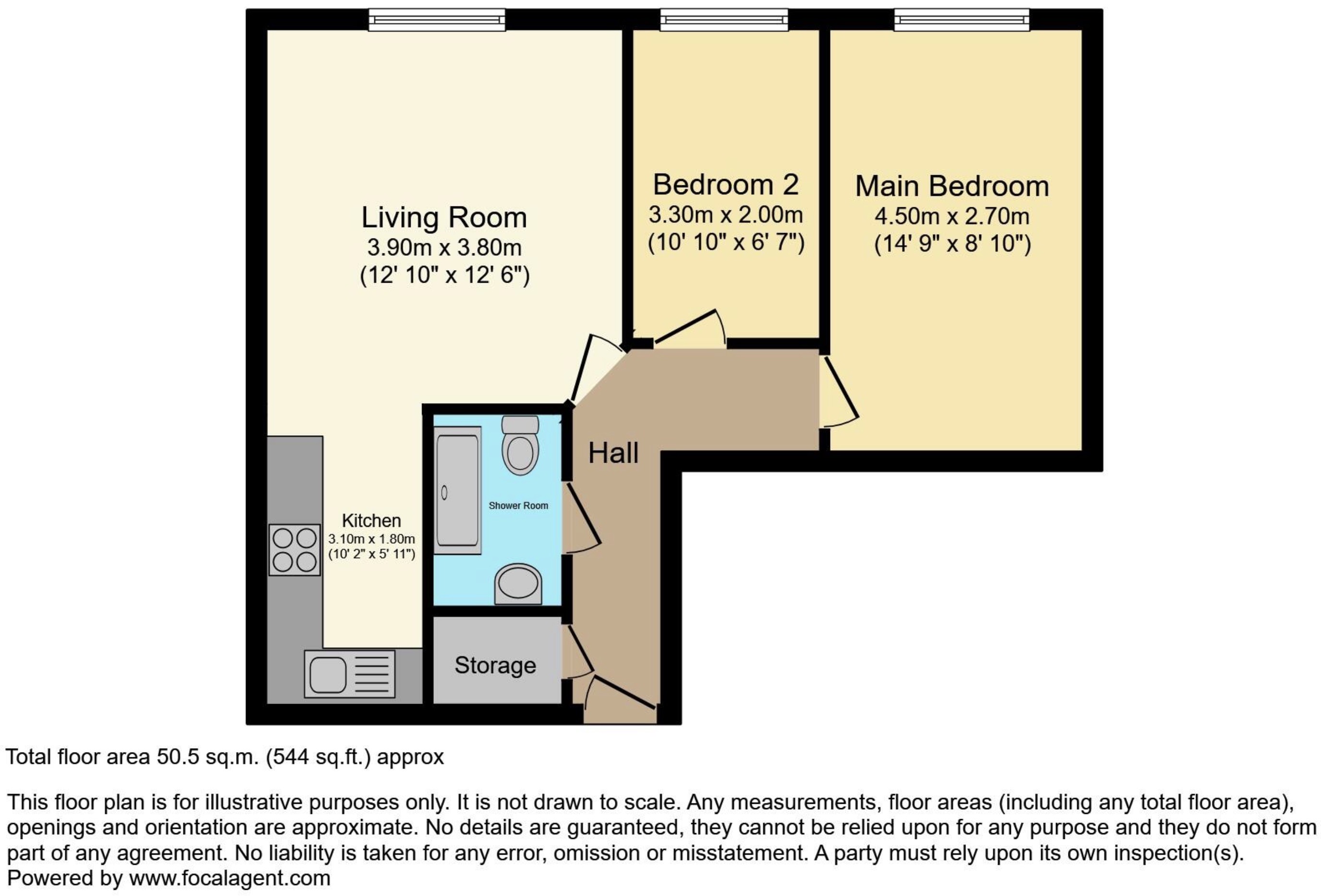 26 Bentley Court, 33, Upper Gordon Road, Camberley floorplan