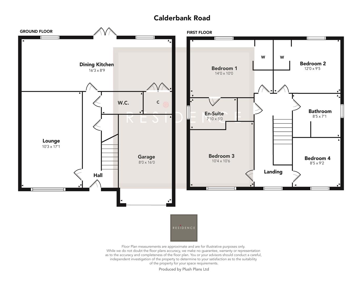 98, Calderbank Road, Glasgow floorplan
