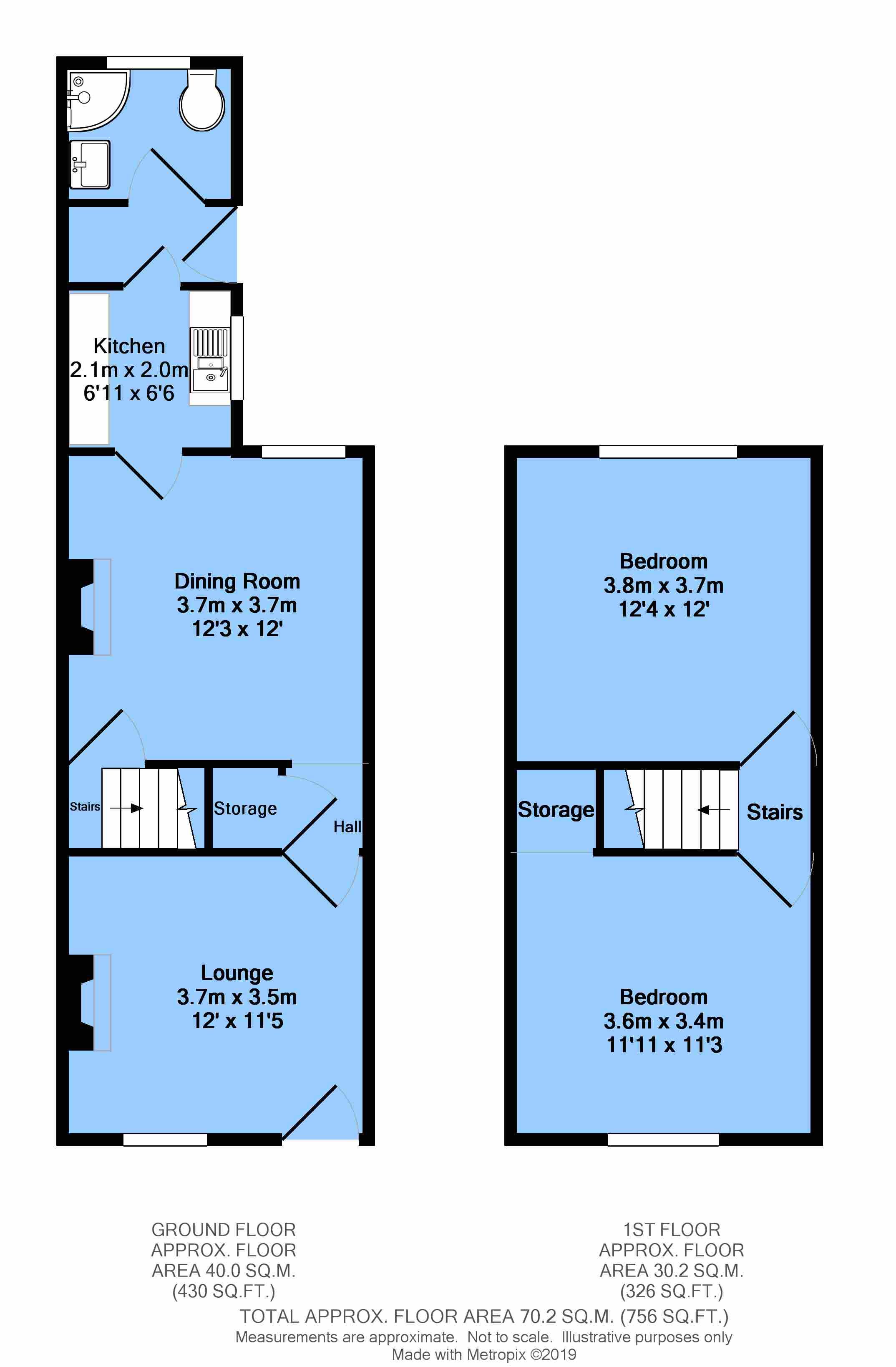 2 Bedrooms Terraced house to rent in Derby Road, Chesterfield S40