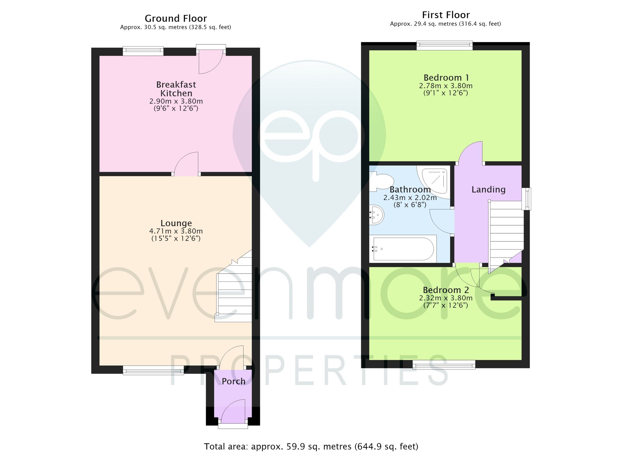 1 Haven Court, Durham floorplan