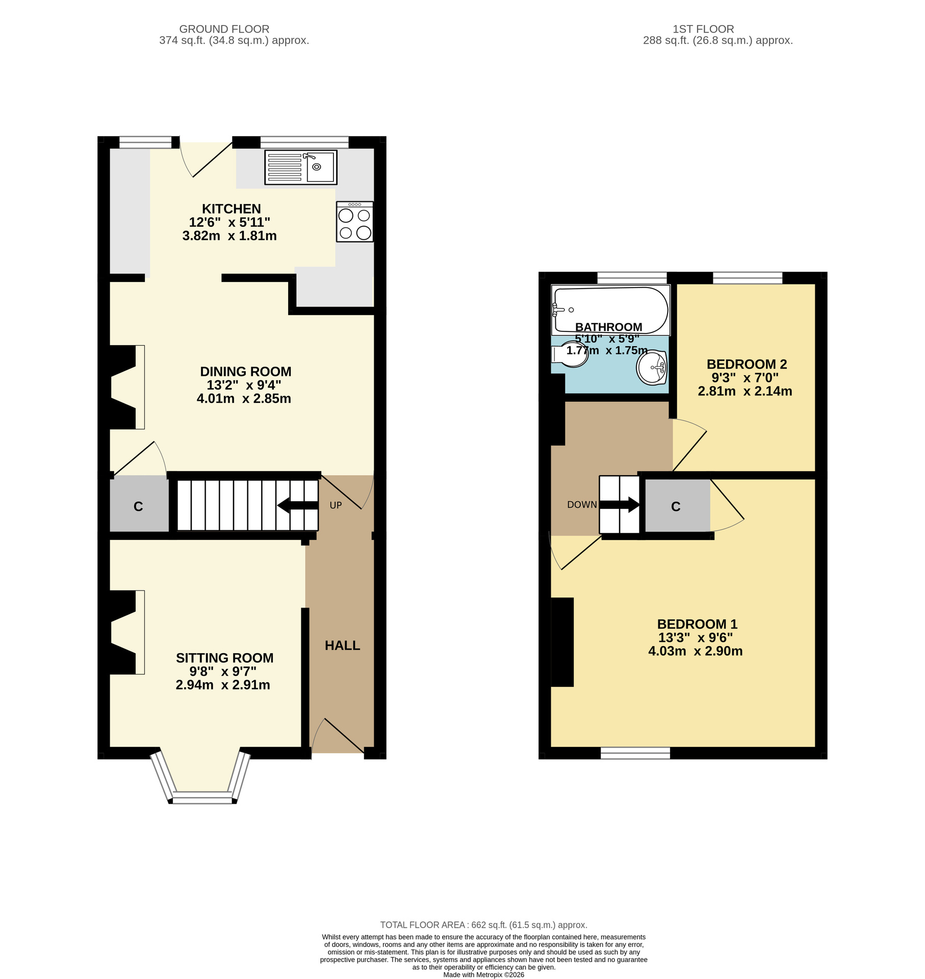111 North Street, Martock floorplan
