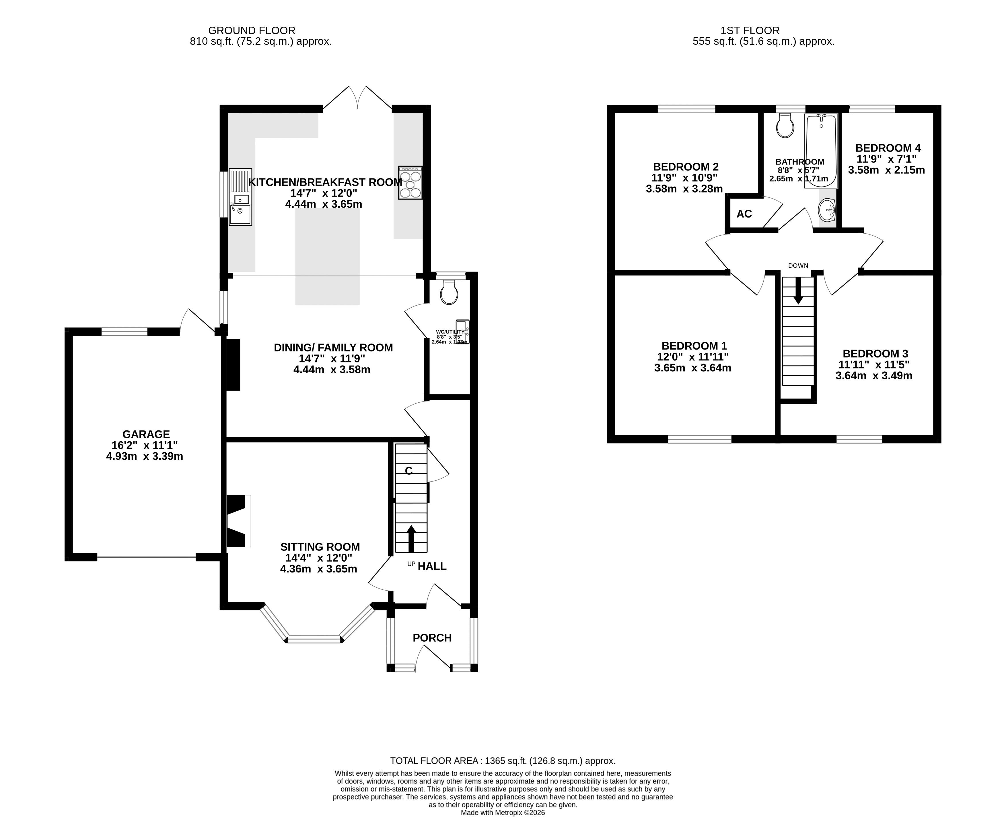 12, Furland Road, Weston-Super-Mare floorplan