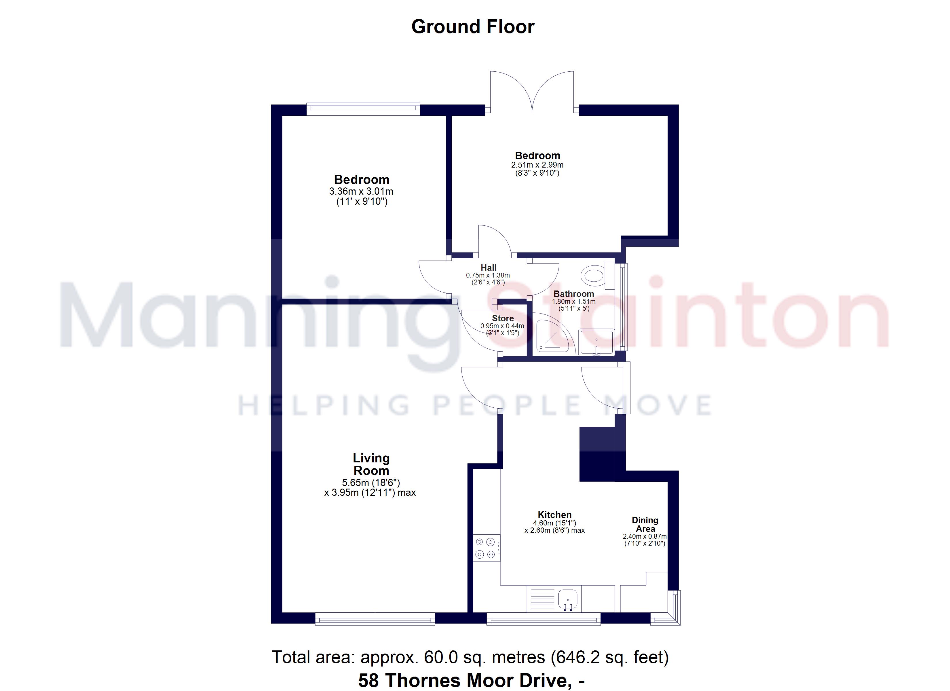 58, Thornes Moor Drive, West Yorkshire floorplan