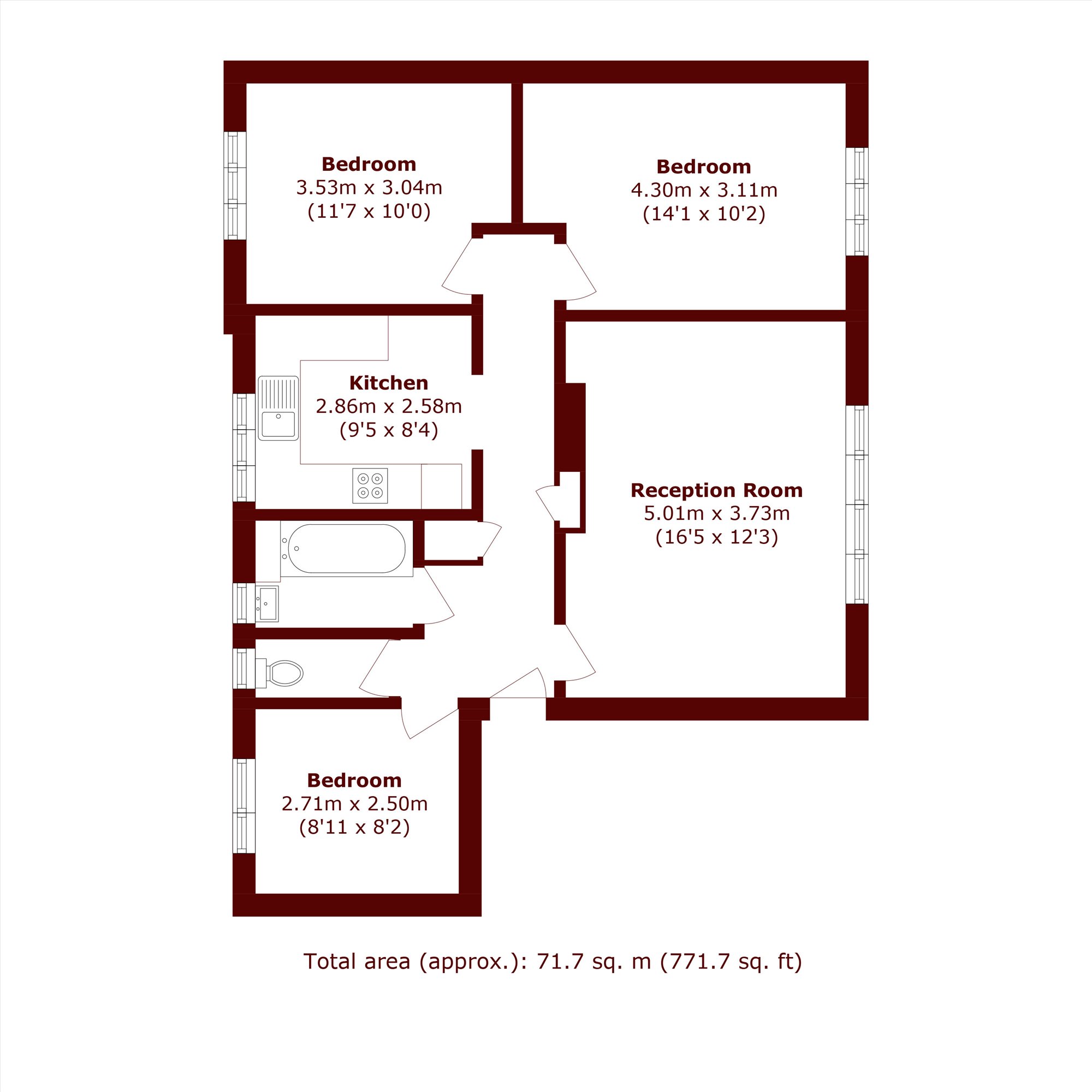 33, Roupell Road, London floorplan