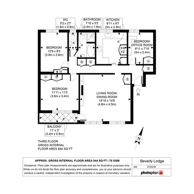 7 Beverley Lodge,, Beverley Lodge, Richmond floorplan