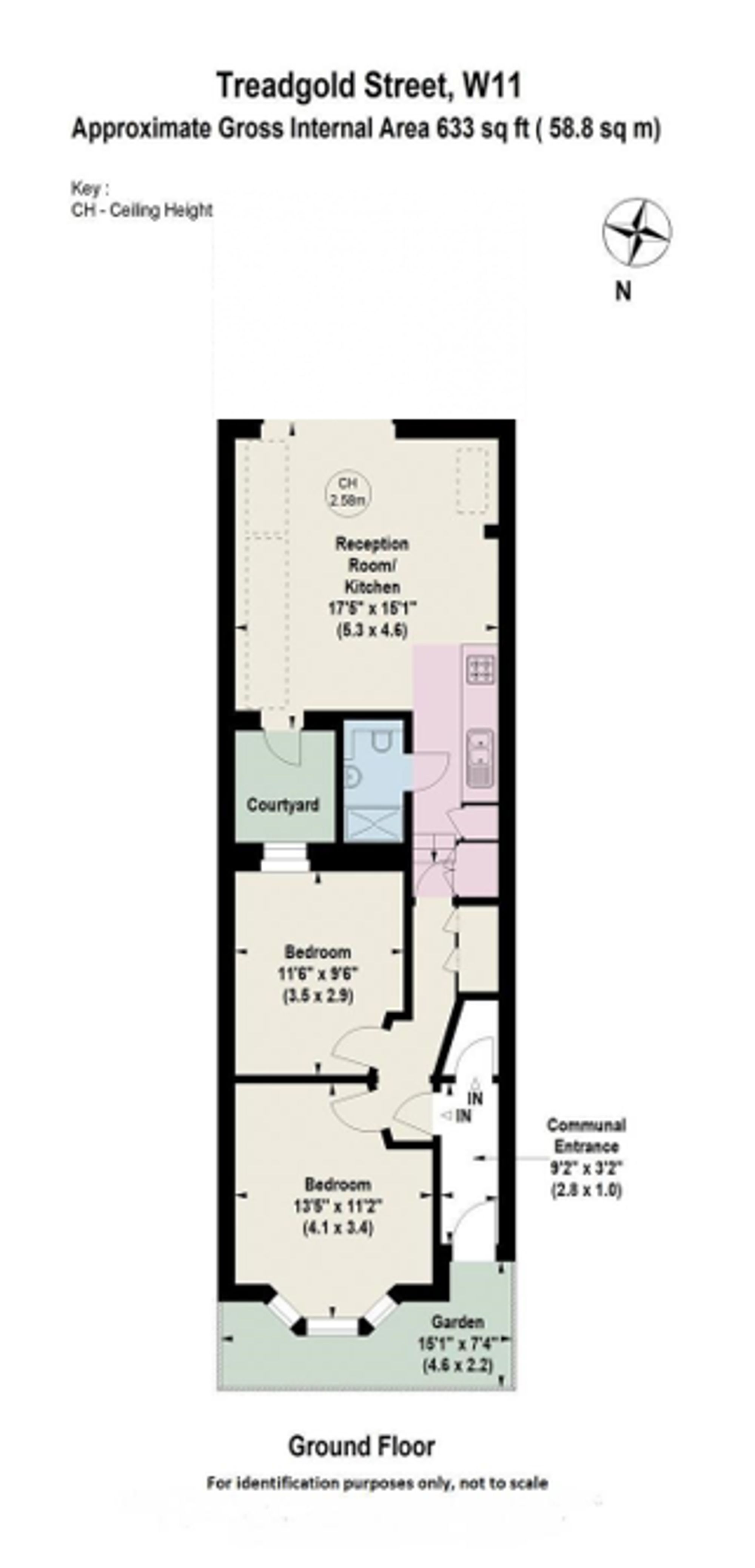 Ground Floor Flat, 23 Treadgold Street, London floorplan