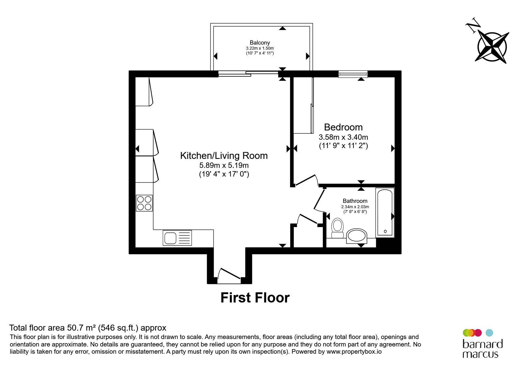 Flat 8, Hayward Court, 9, Reeve Street, Feltham floorplan
